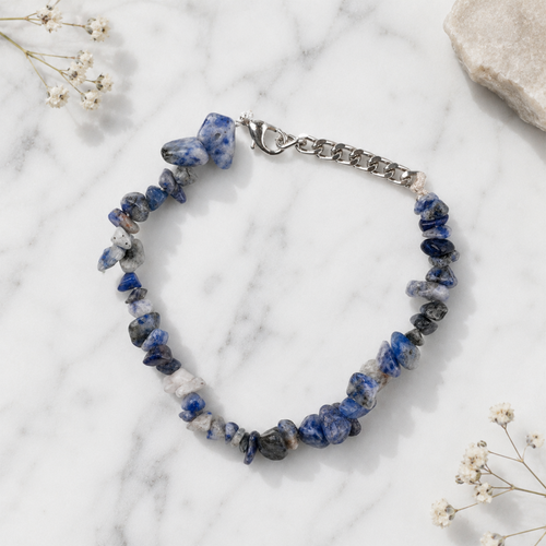 Blue Sodalite Chip Bracelet