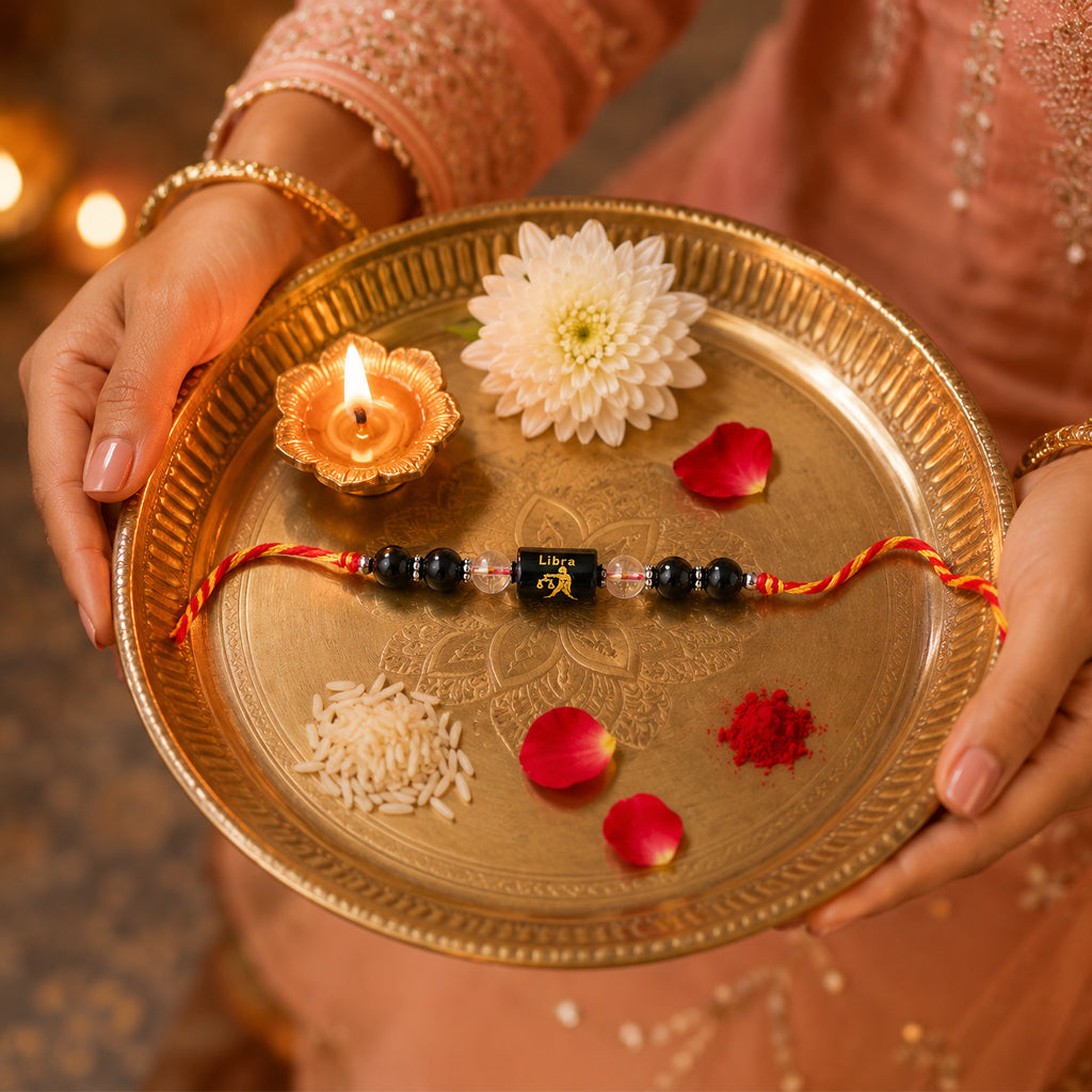 Beaded Libra Zodiac Rakhi