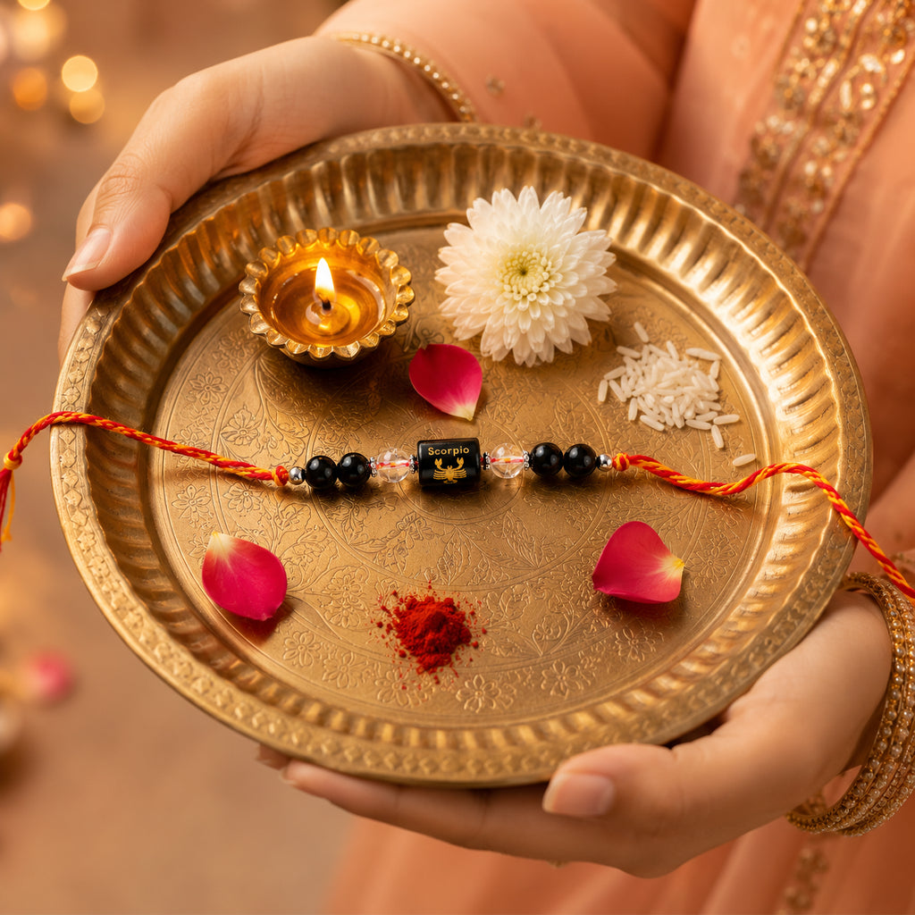 Beaded Scorpio Zodiac Rakhi