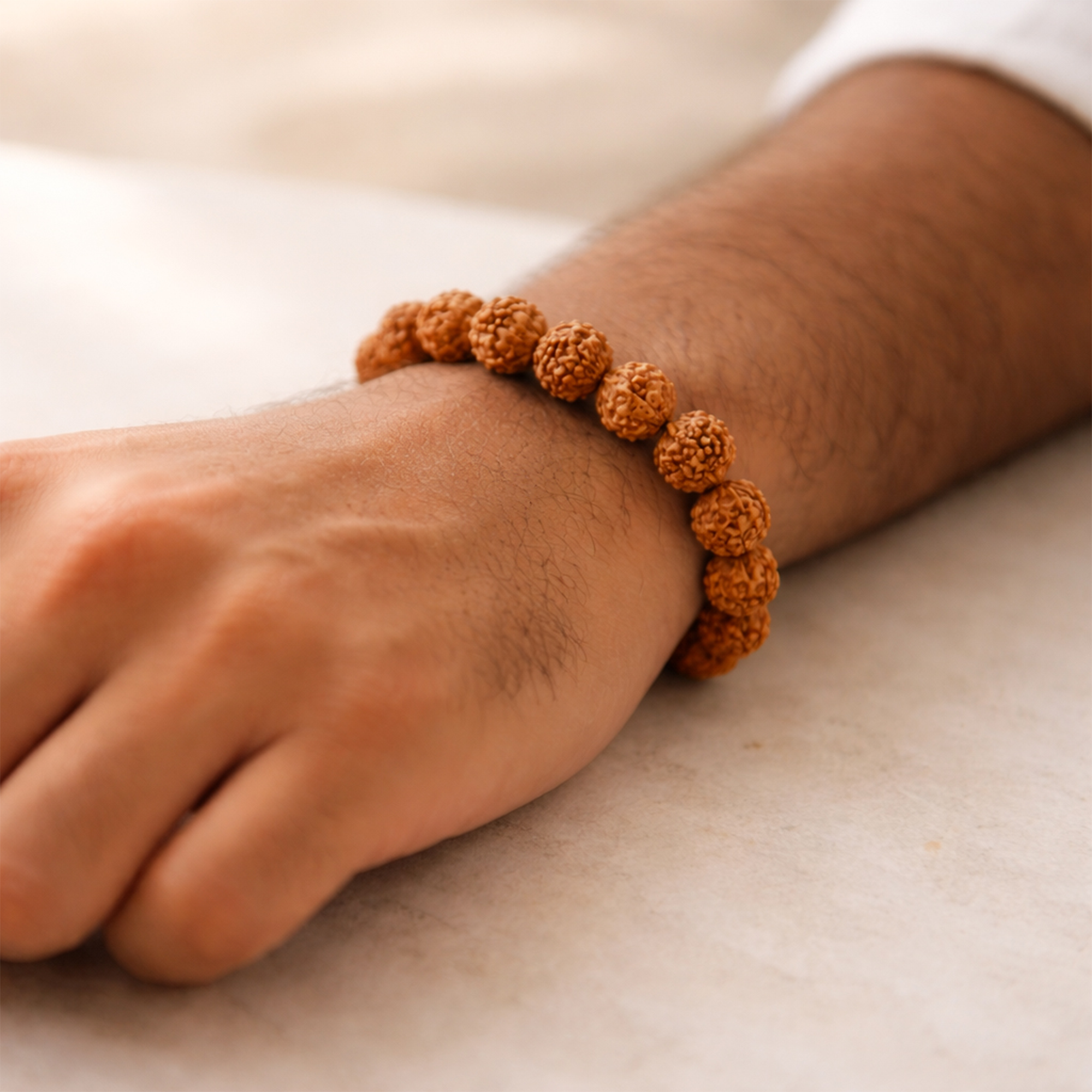 Mahakaal Shakti Rudraksha Cap Mala & 5 Mukhi Rudraksha Bracelet Combo
