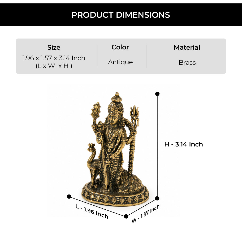 Lord Murugan Brass Idol