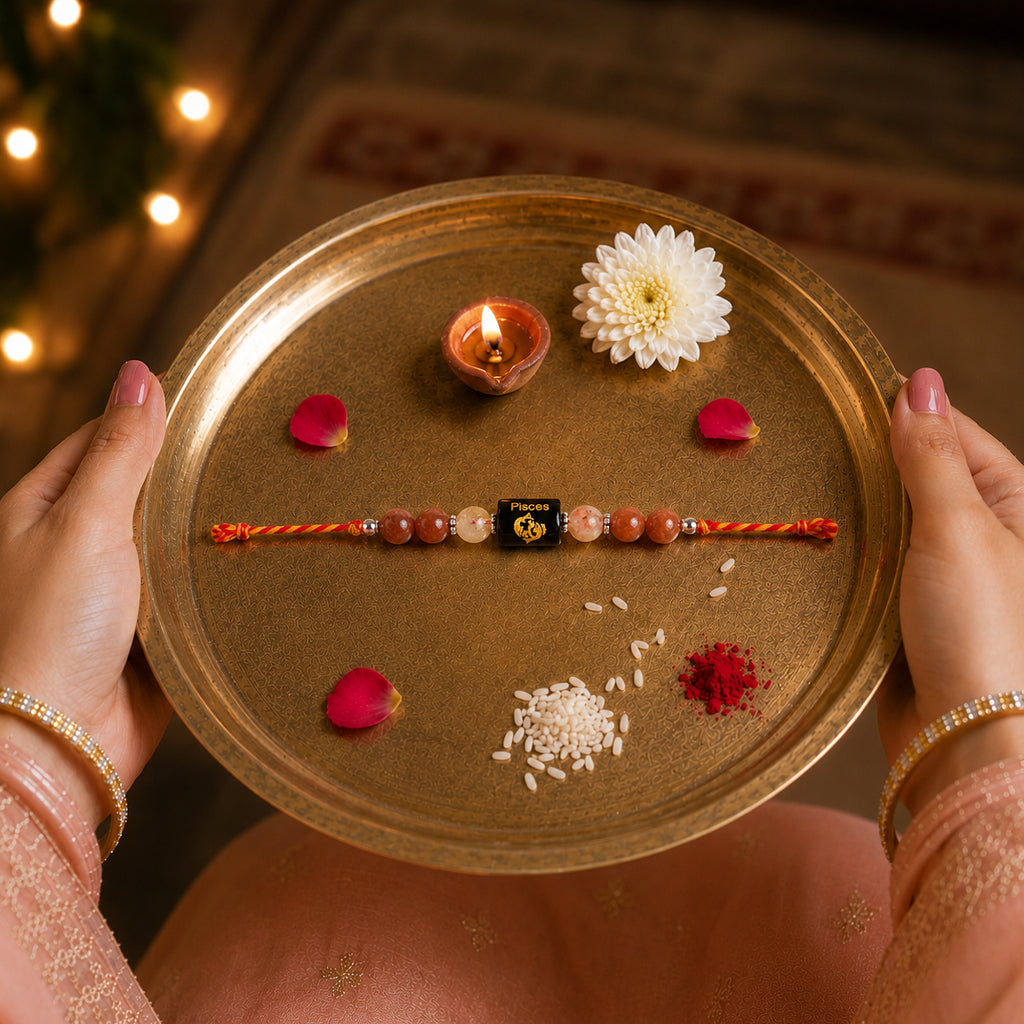 Beaded Pisces Zodiac Rakh