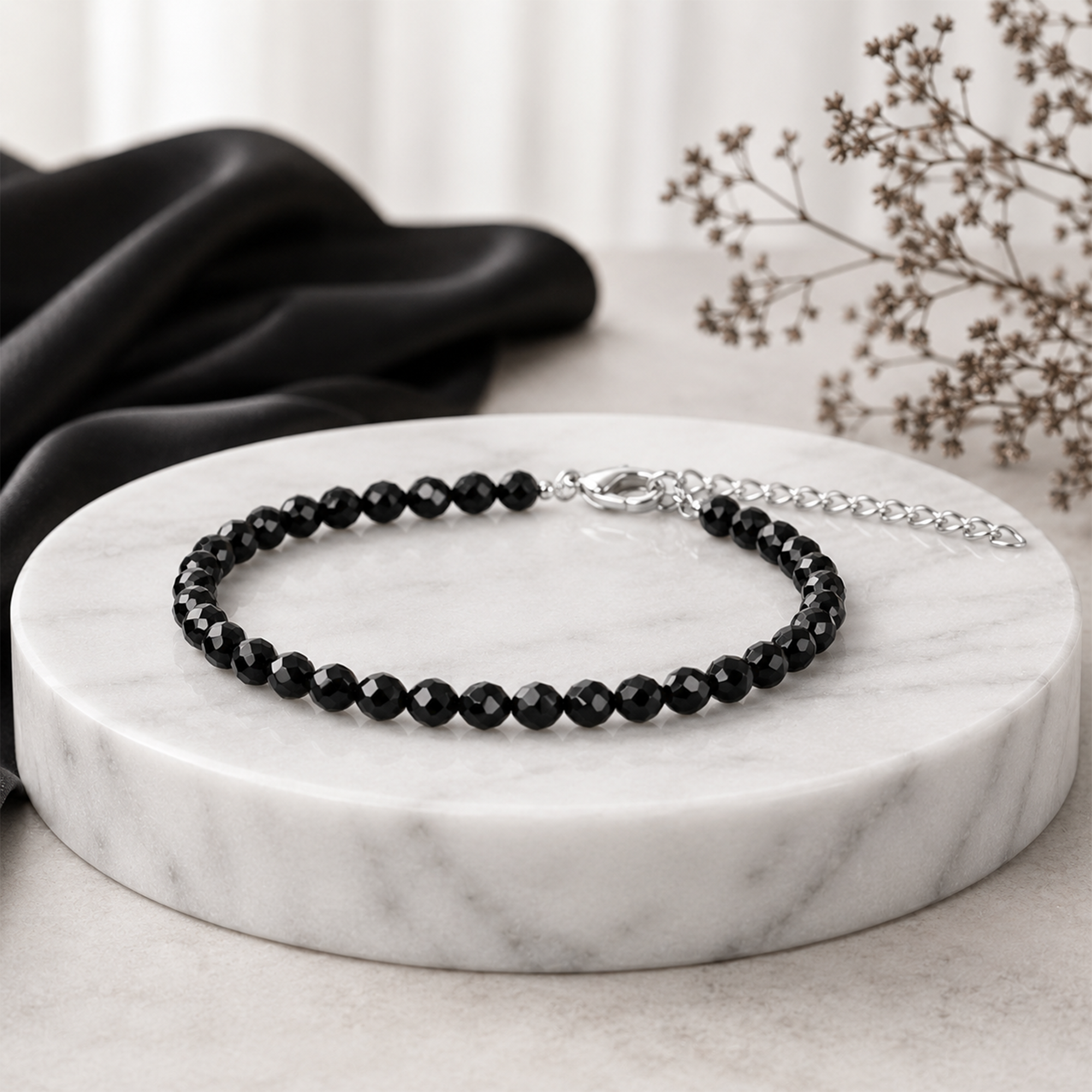 Handcrafted Black Spinel Bracelet