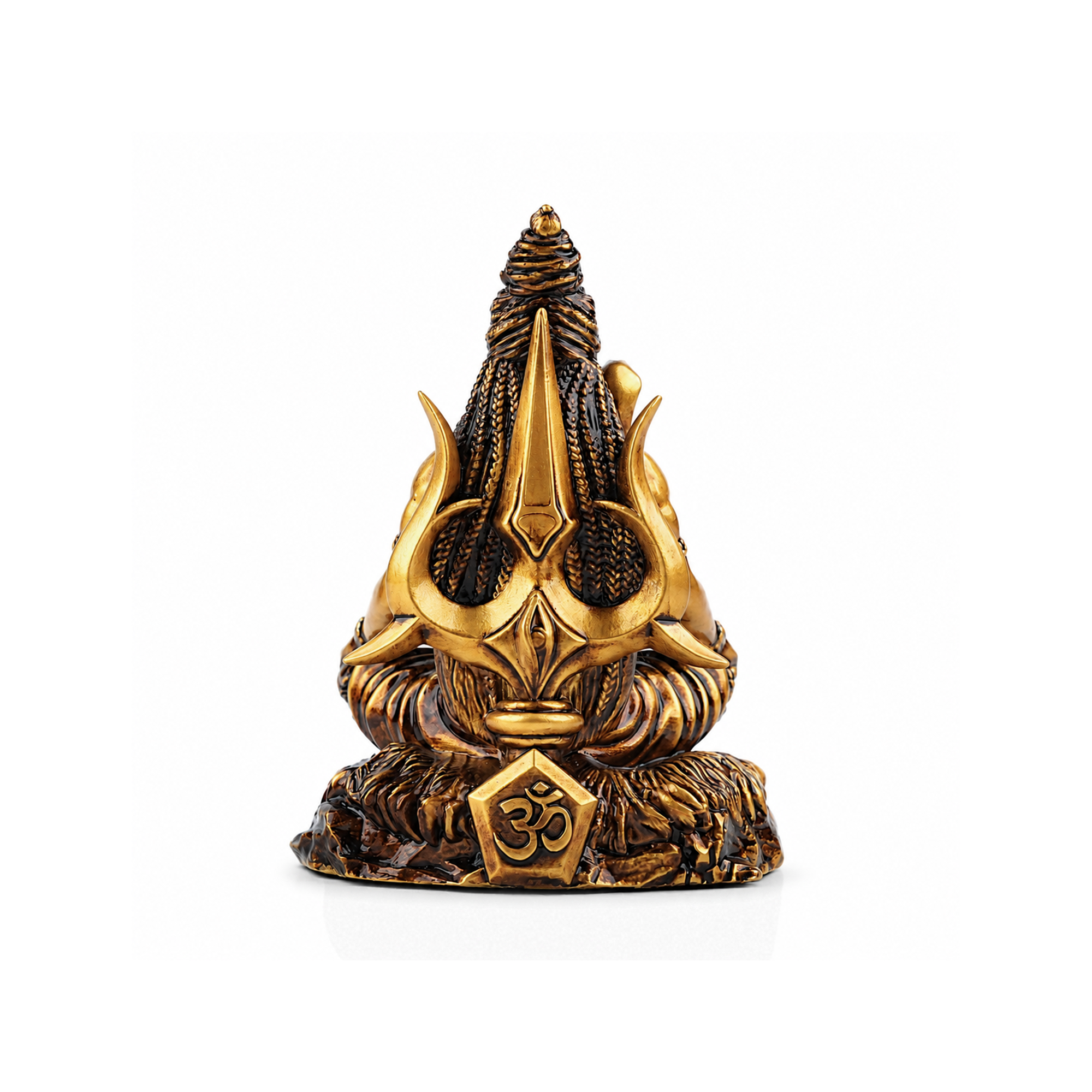 Meditating Lord Shiva with Trishul Idol Car Dashboard