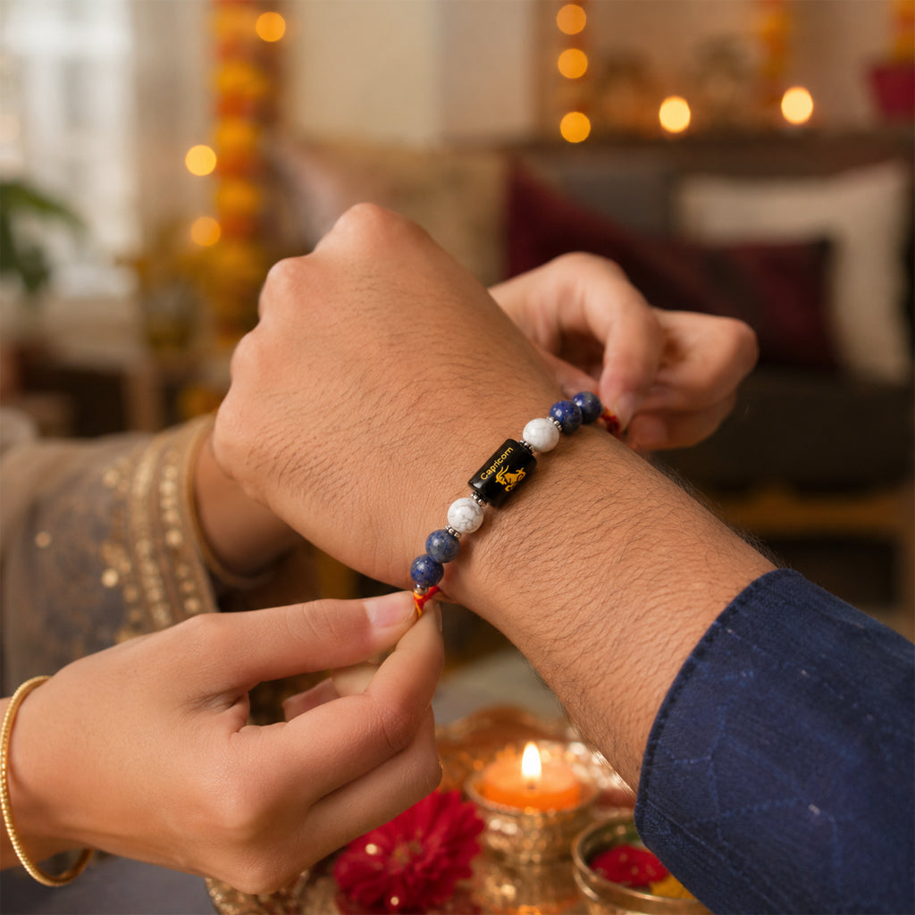 Beaded Capricorn Zodiac Rakhi