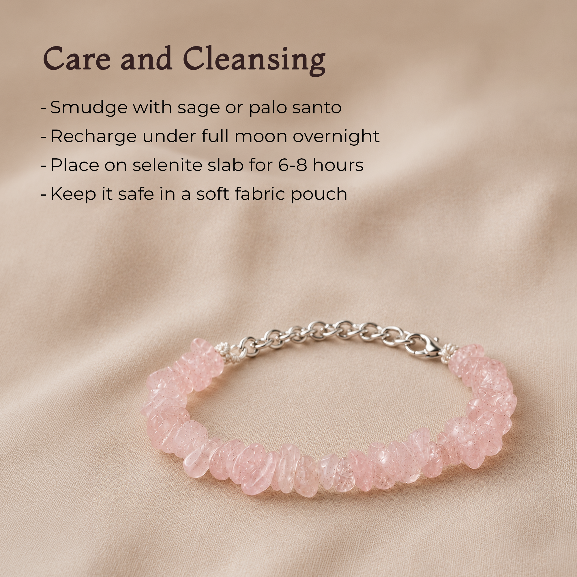 Rose Quartz Crystal Bracelet