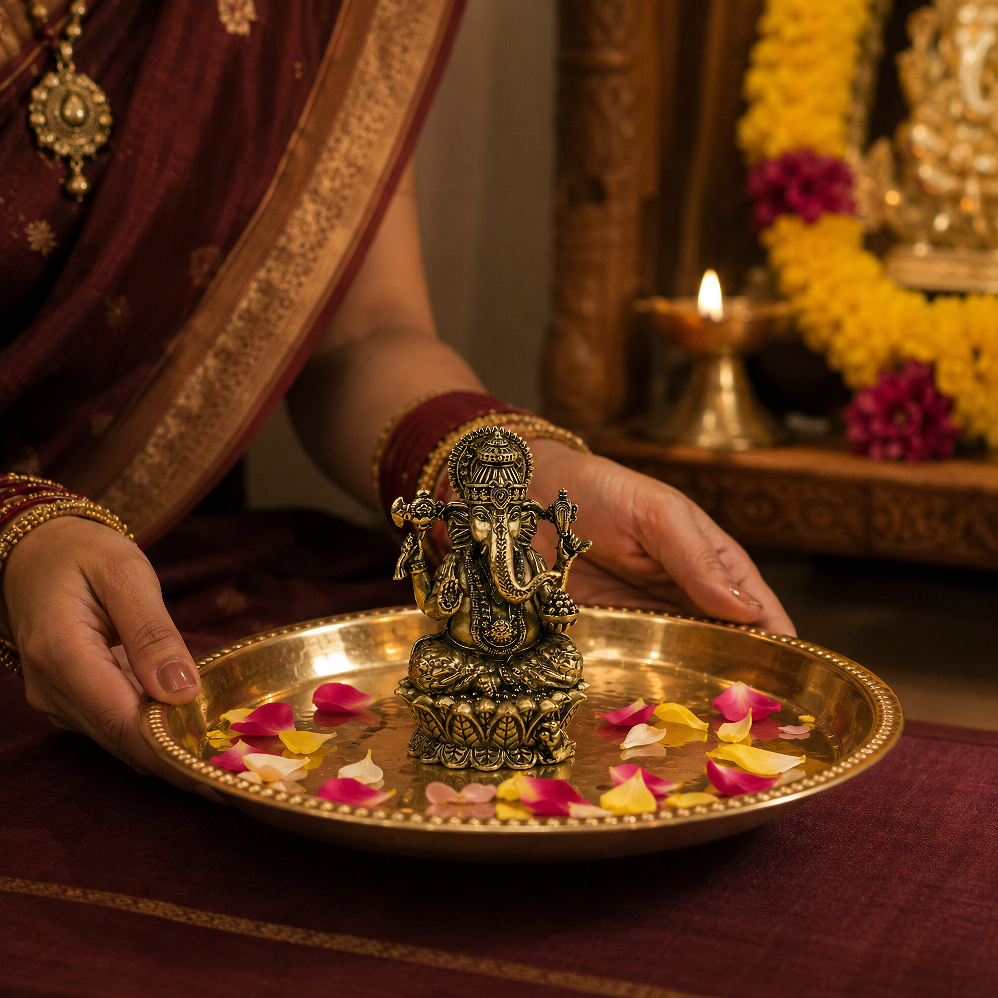 Lord Vinayaka Brass Idol