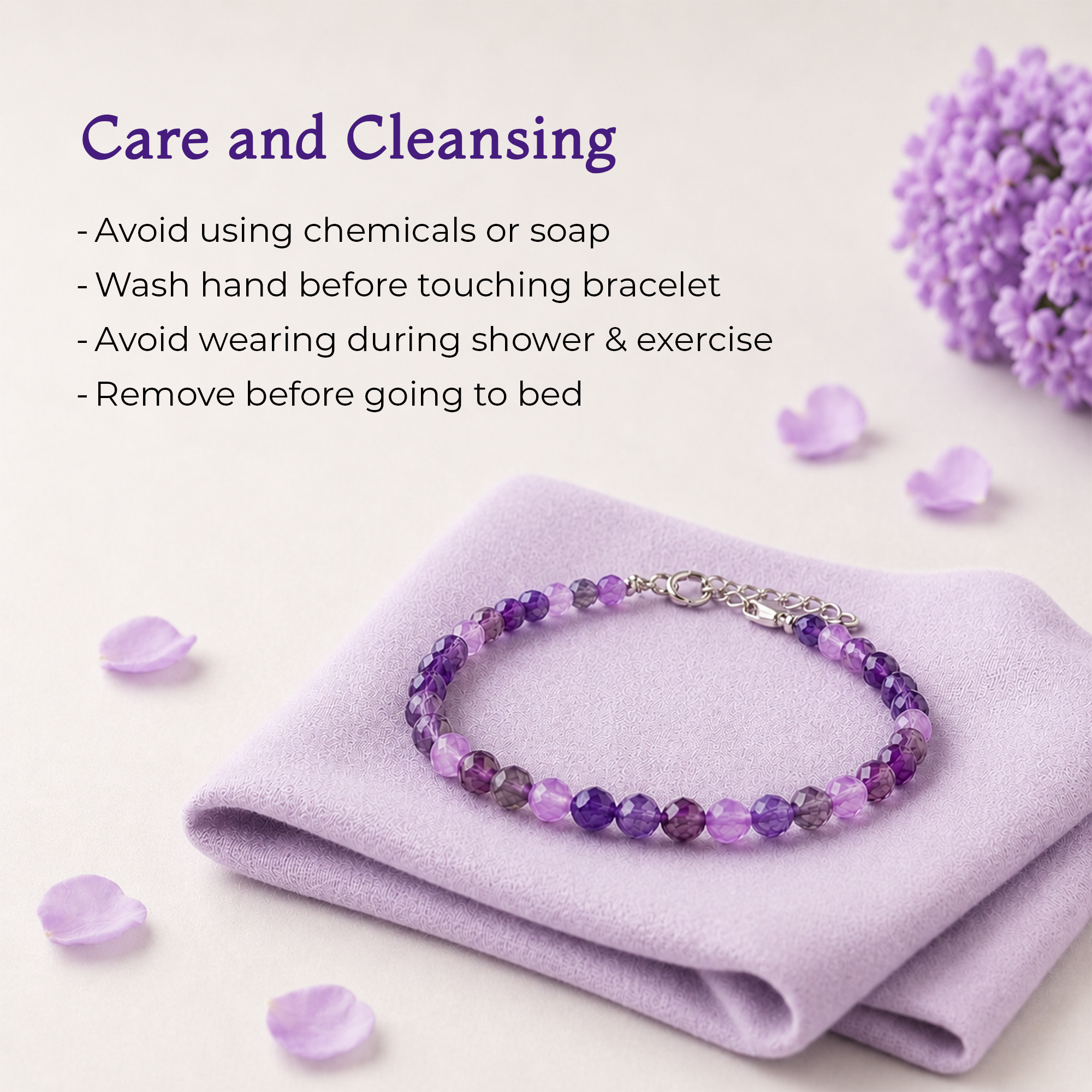 Amethyst Crystal Calming Bracelet