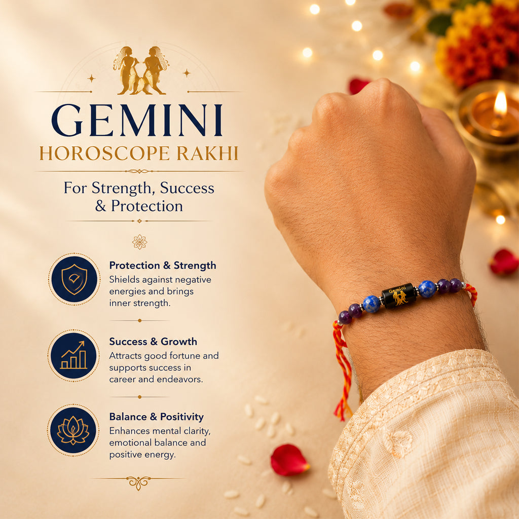 Beaded Gemini Zodiac Rakhi