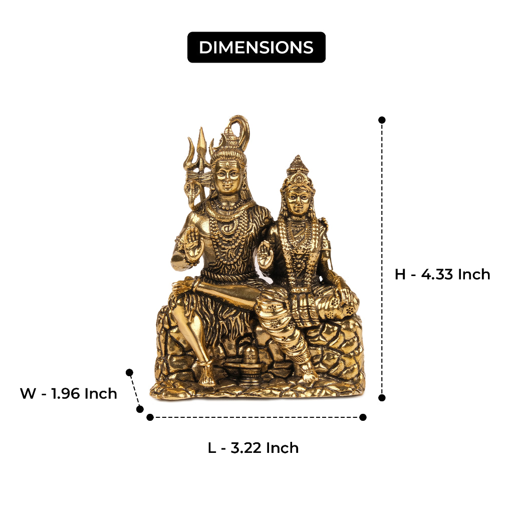 Brass Shiv Parwati Murti