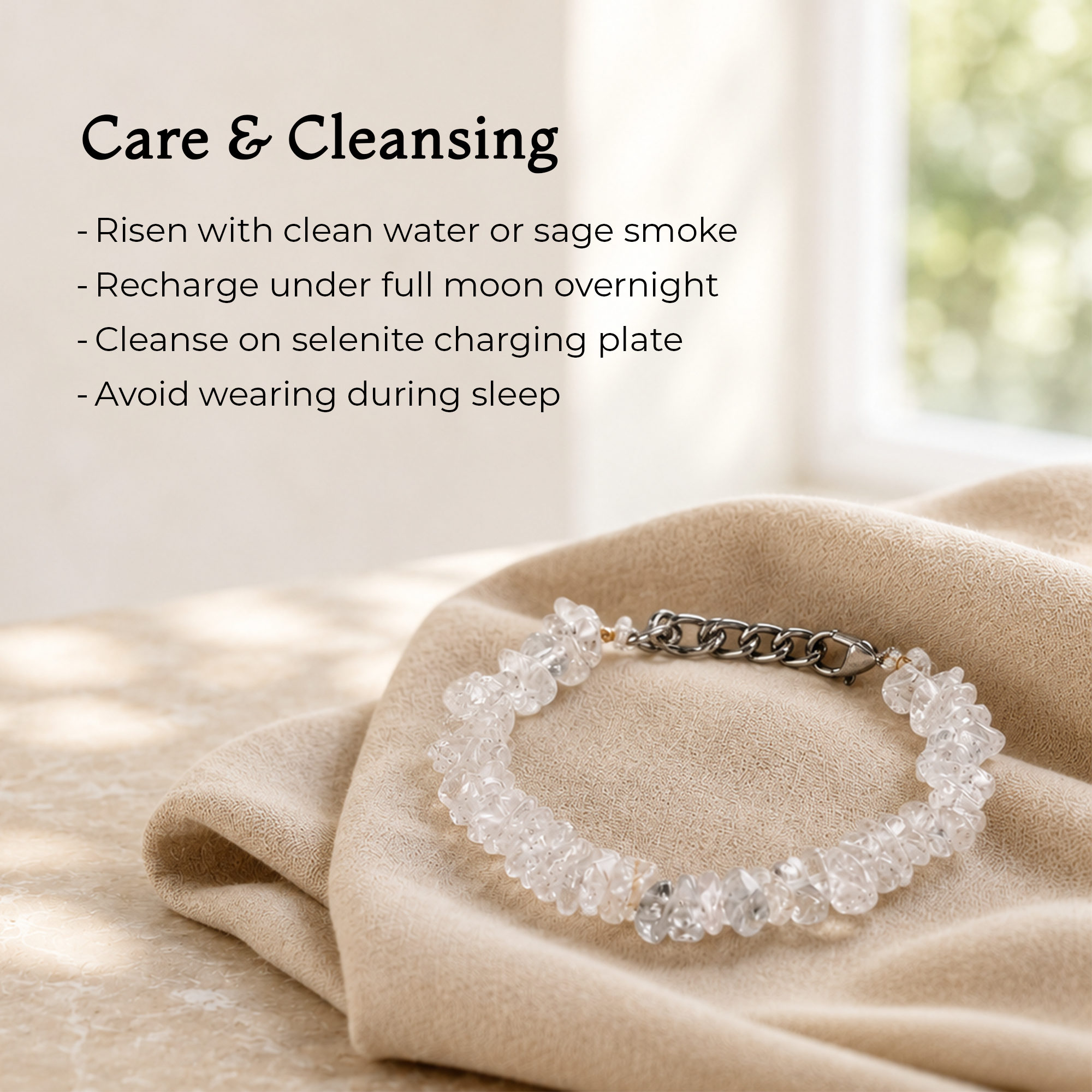 Natural Clear Quartz Chip Bracelets