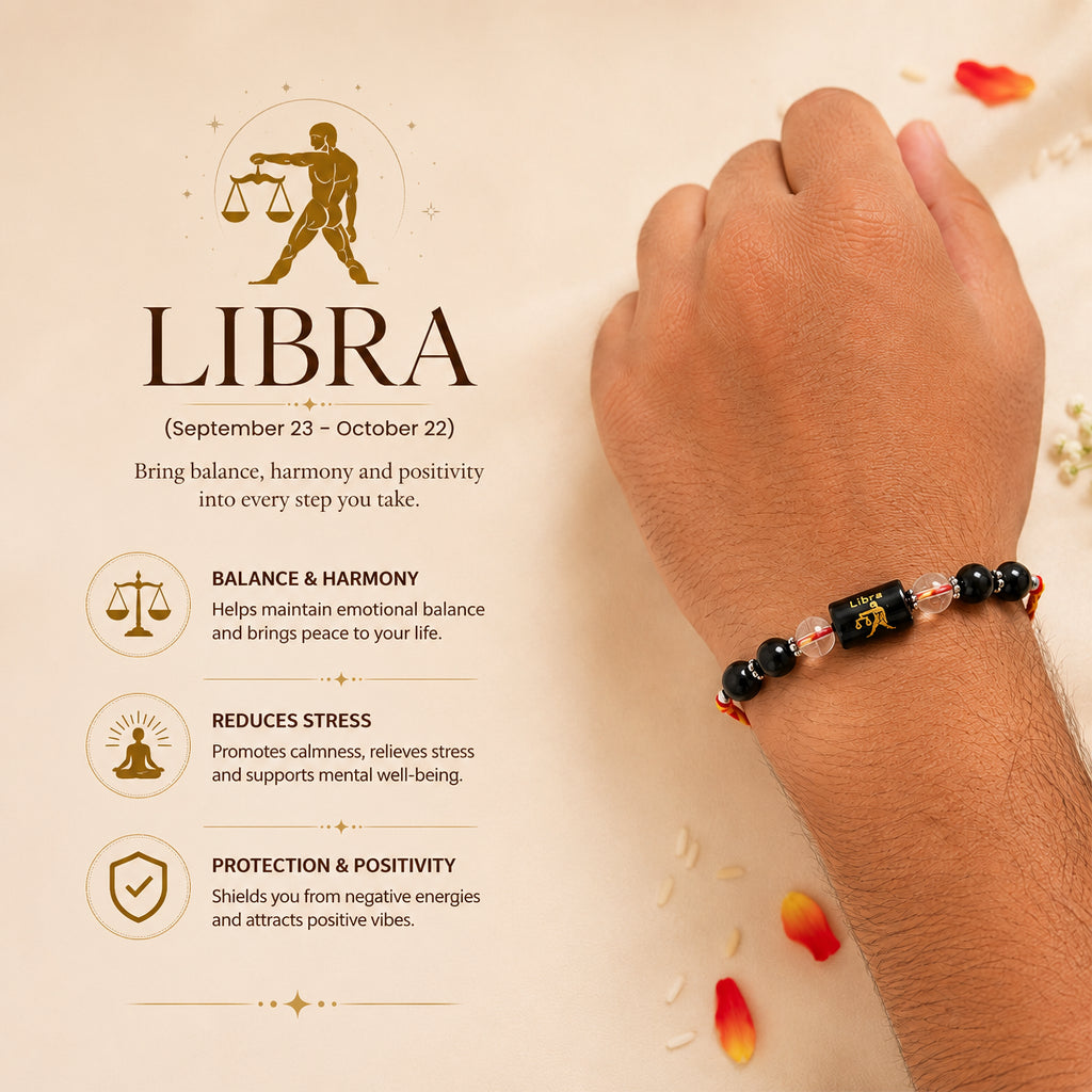 Beaded Libra Zodiac Rakhi