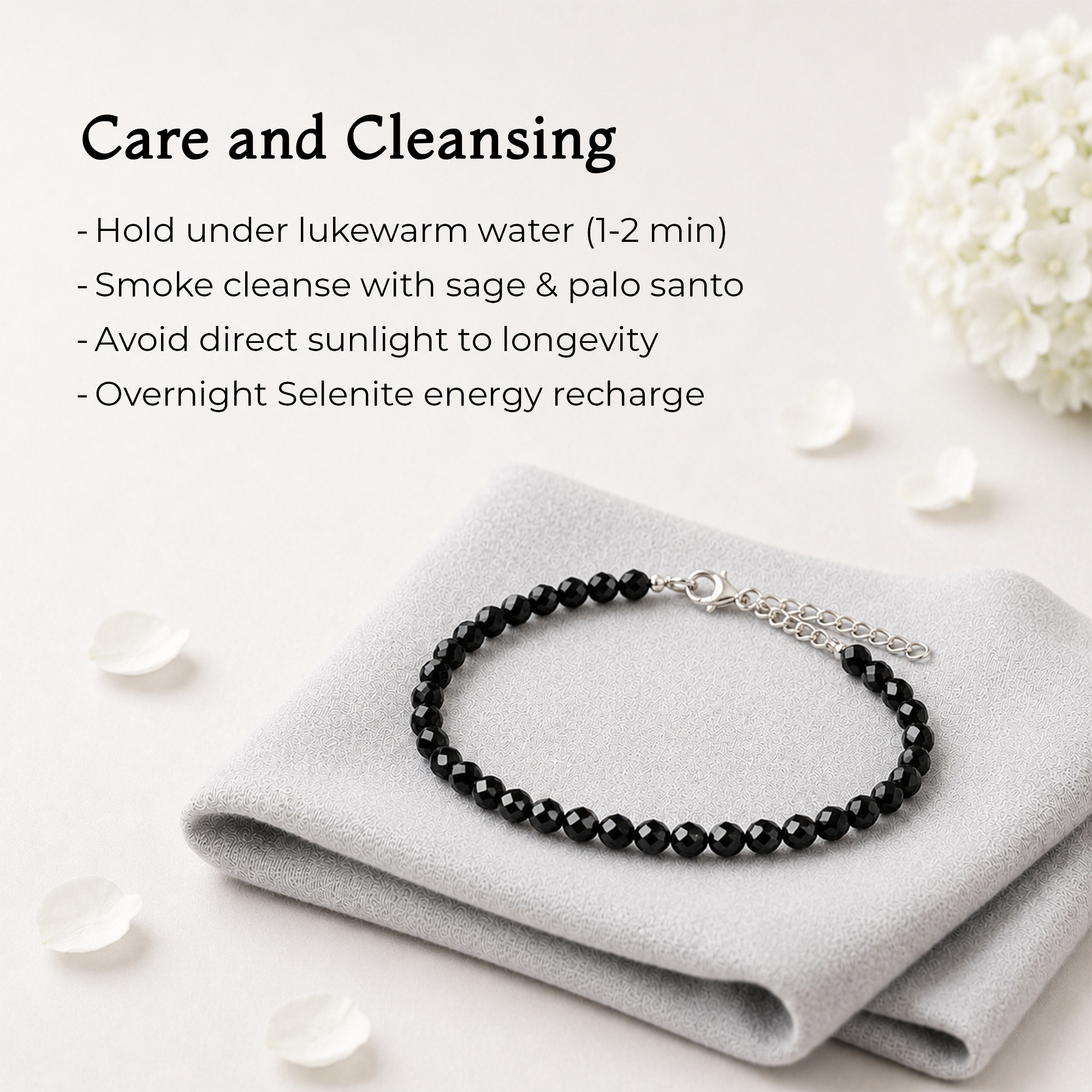 Handcrafted Black Spinel Bracelet