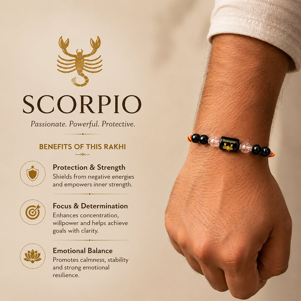 Beaded Scorpio Zodiac Rakhi