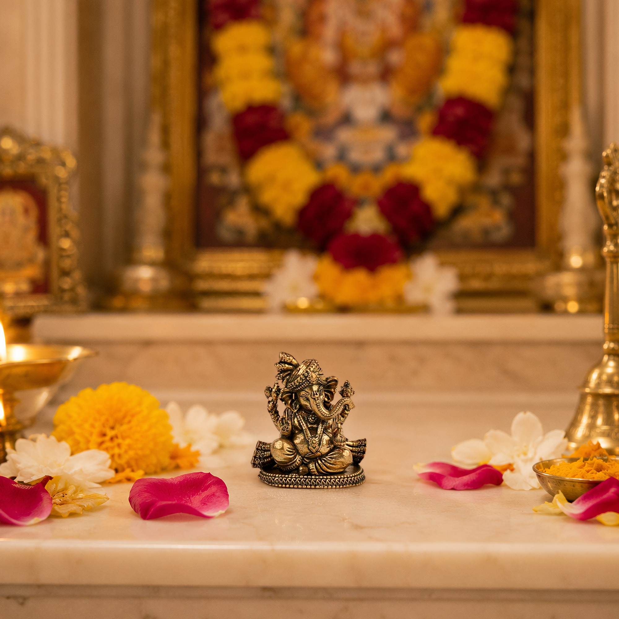 Brass Baby Ganesha Murti