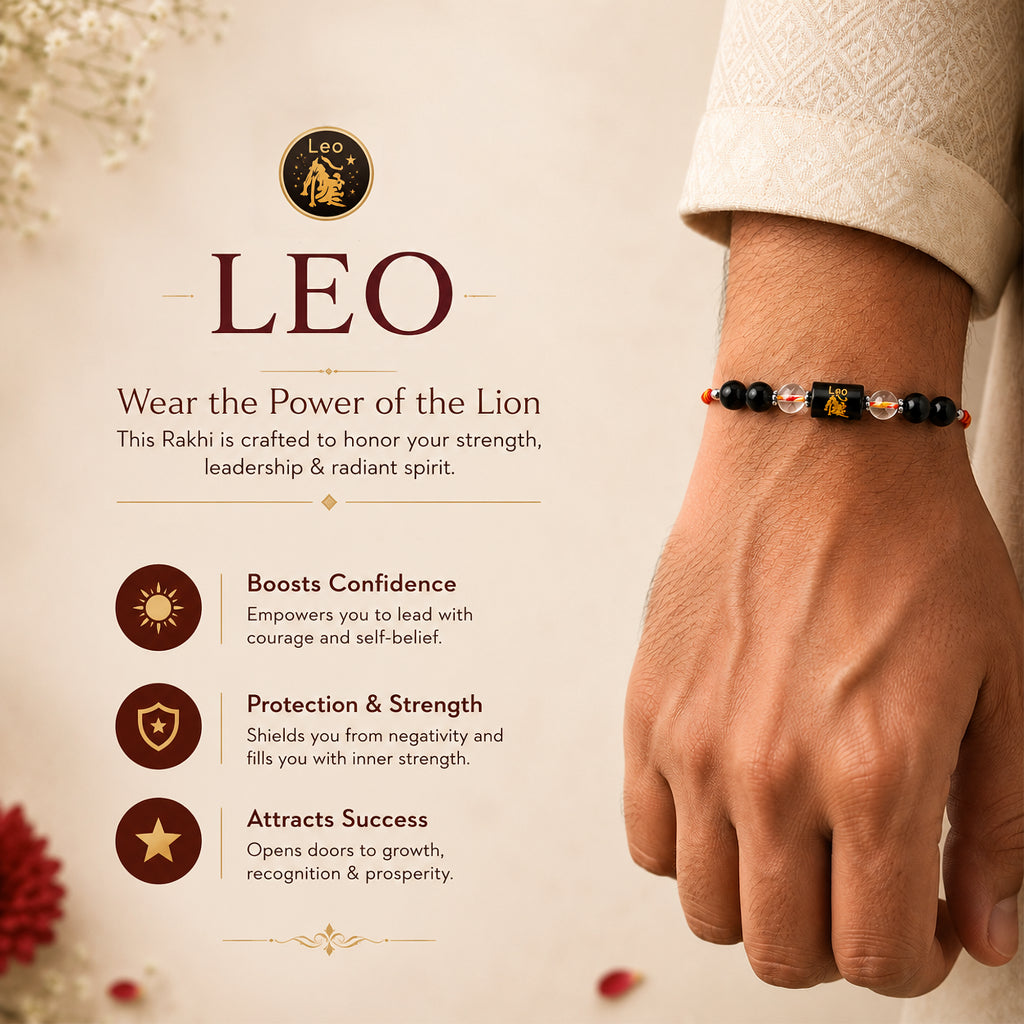 Beaded Leo Zodiac Rakhi
