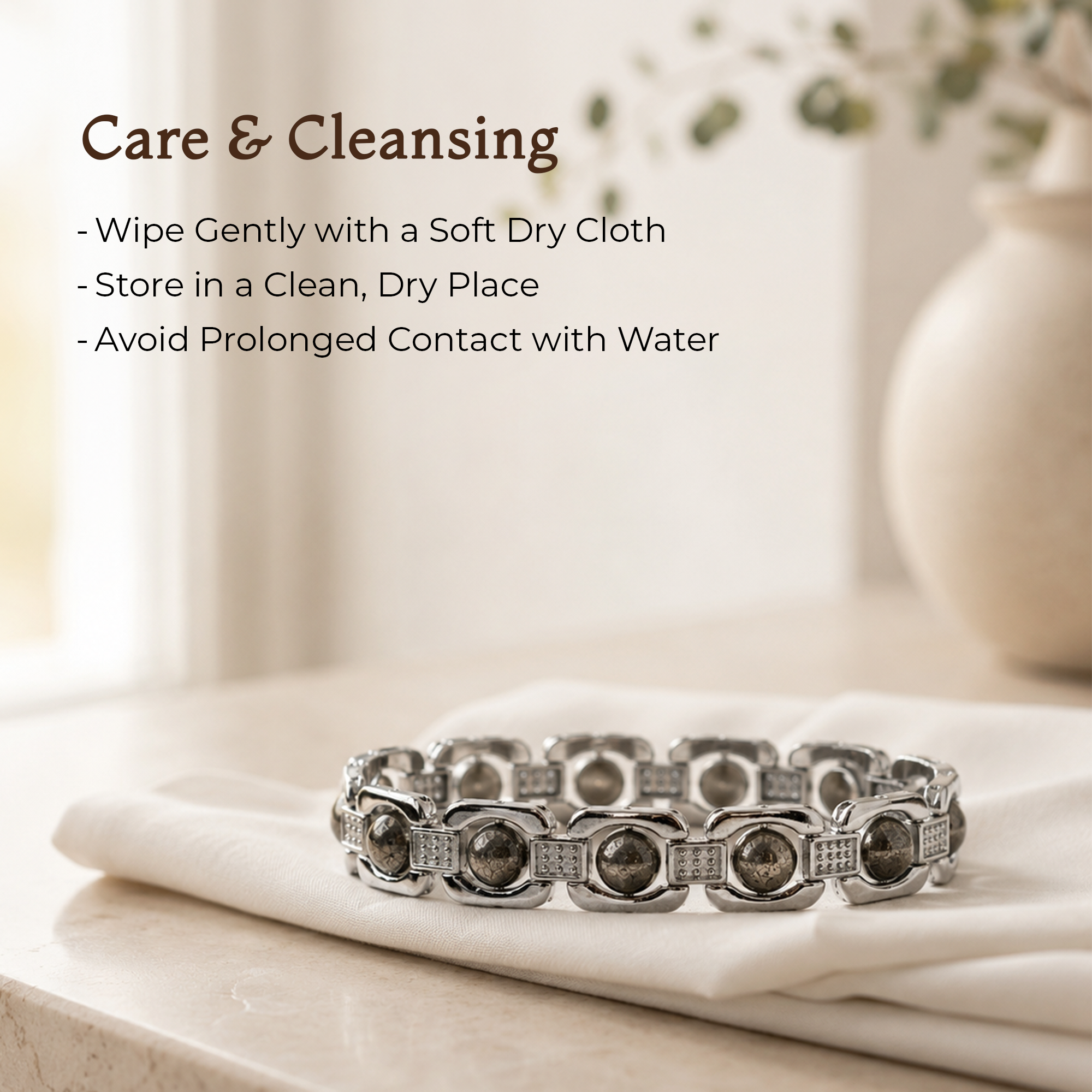 Gleaming Pyrite Beads Bracelet
