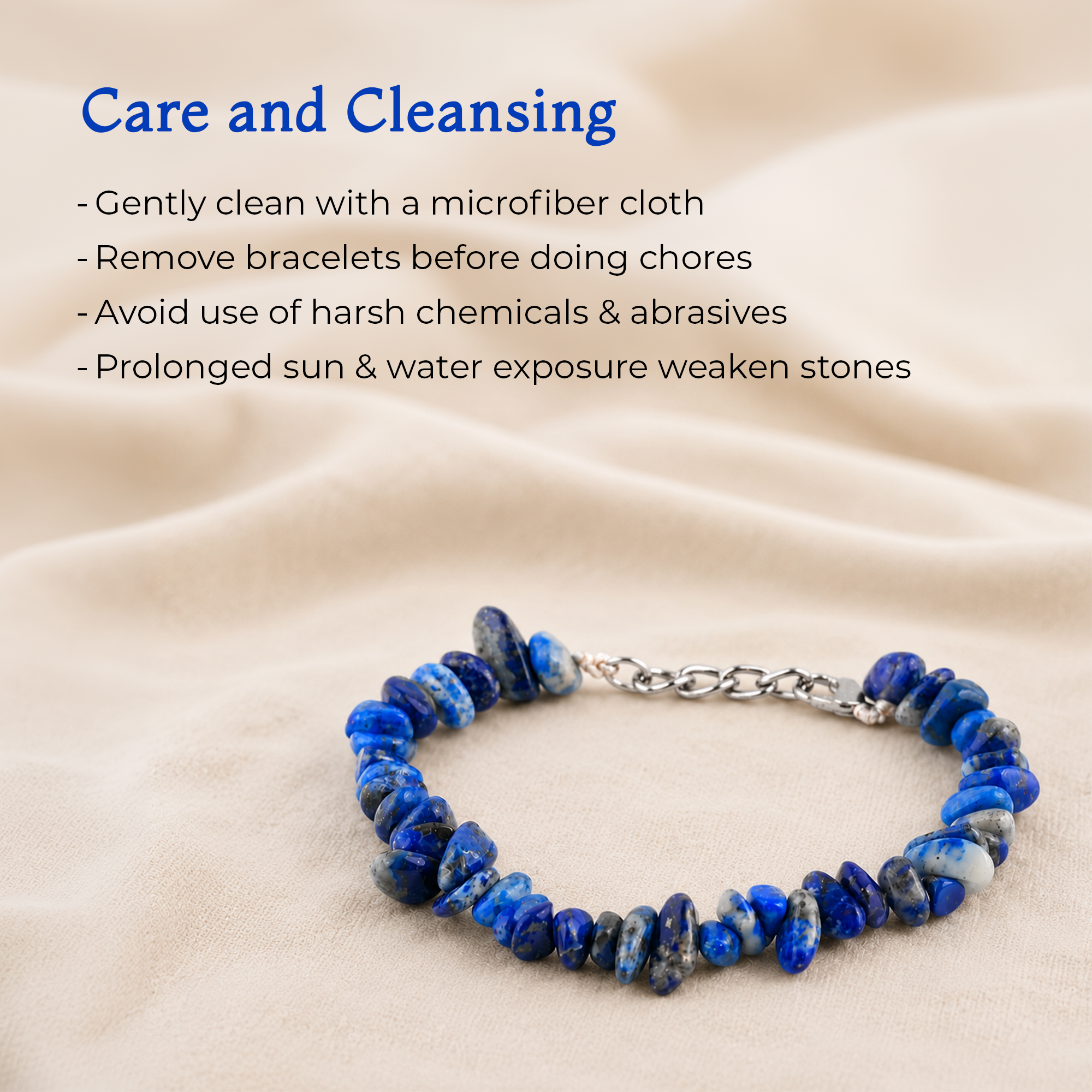 Blue Lapis Lazuli Chip Bracelet