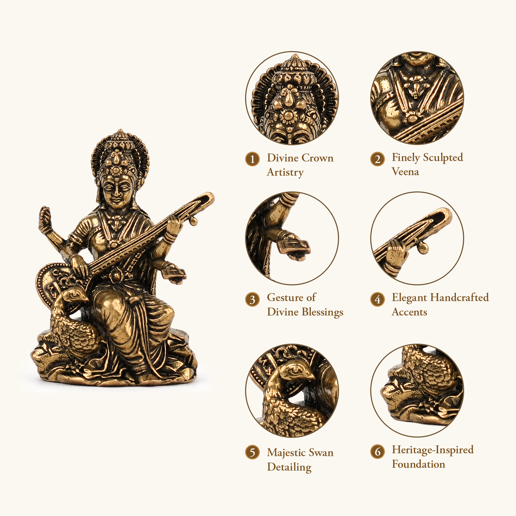 Saraswati Veena Divine Murti