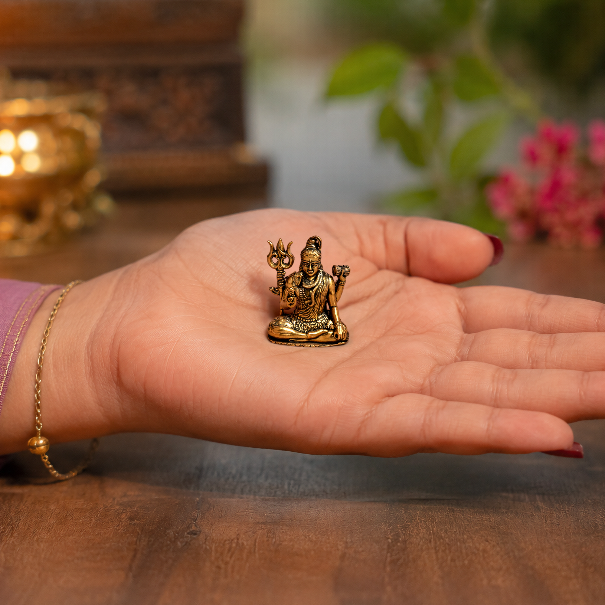Shiv Trishul Brass Murti
