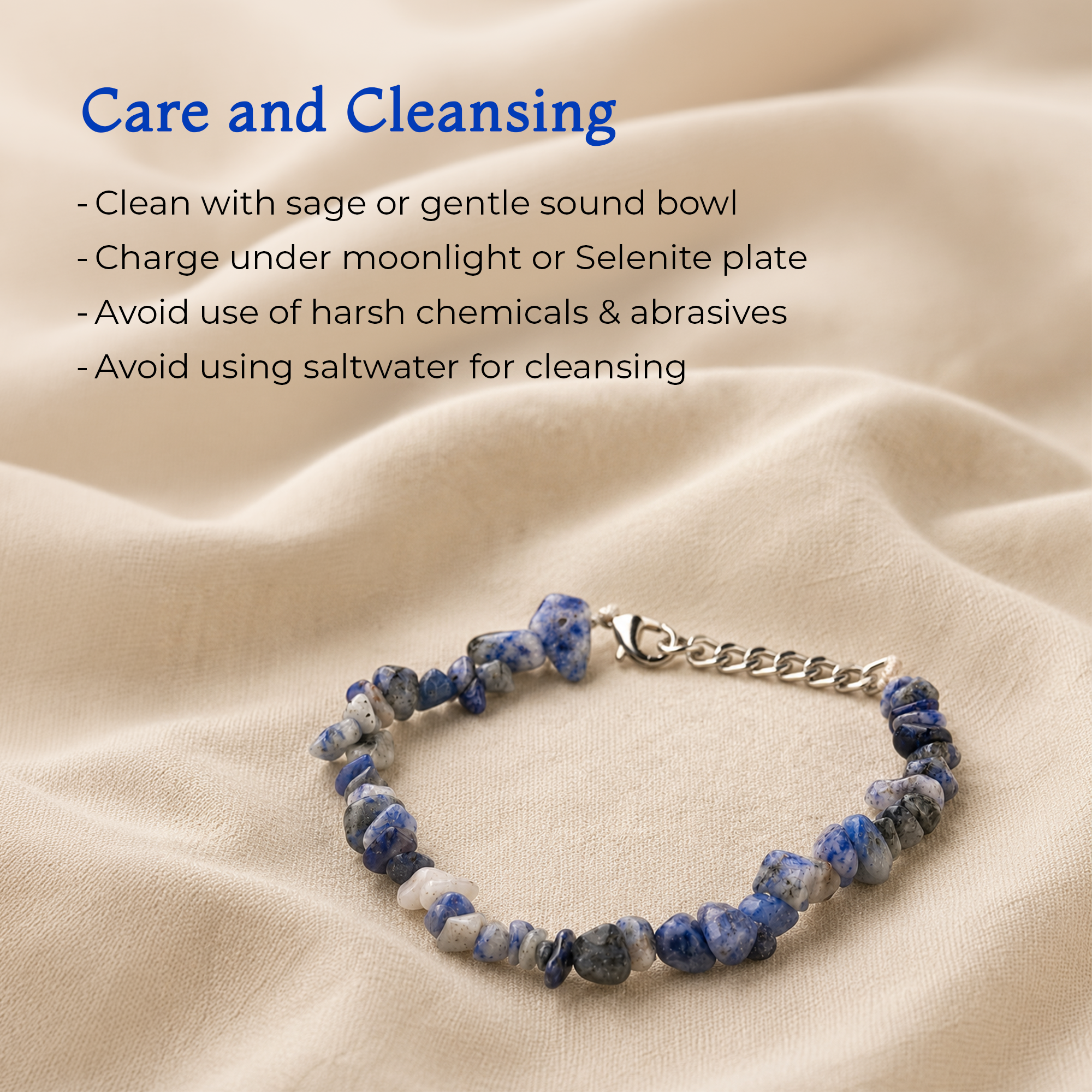 Blue Sodalite Chip Bracelet