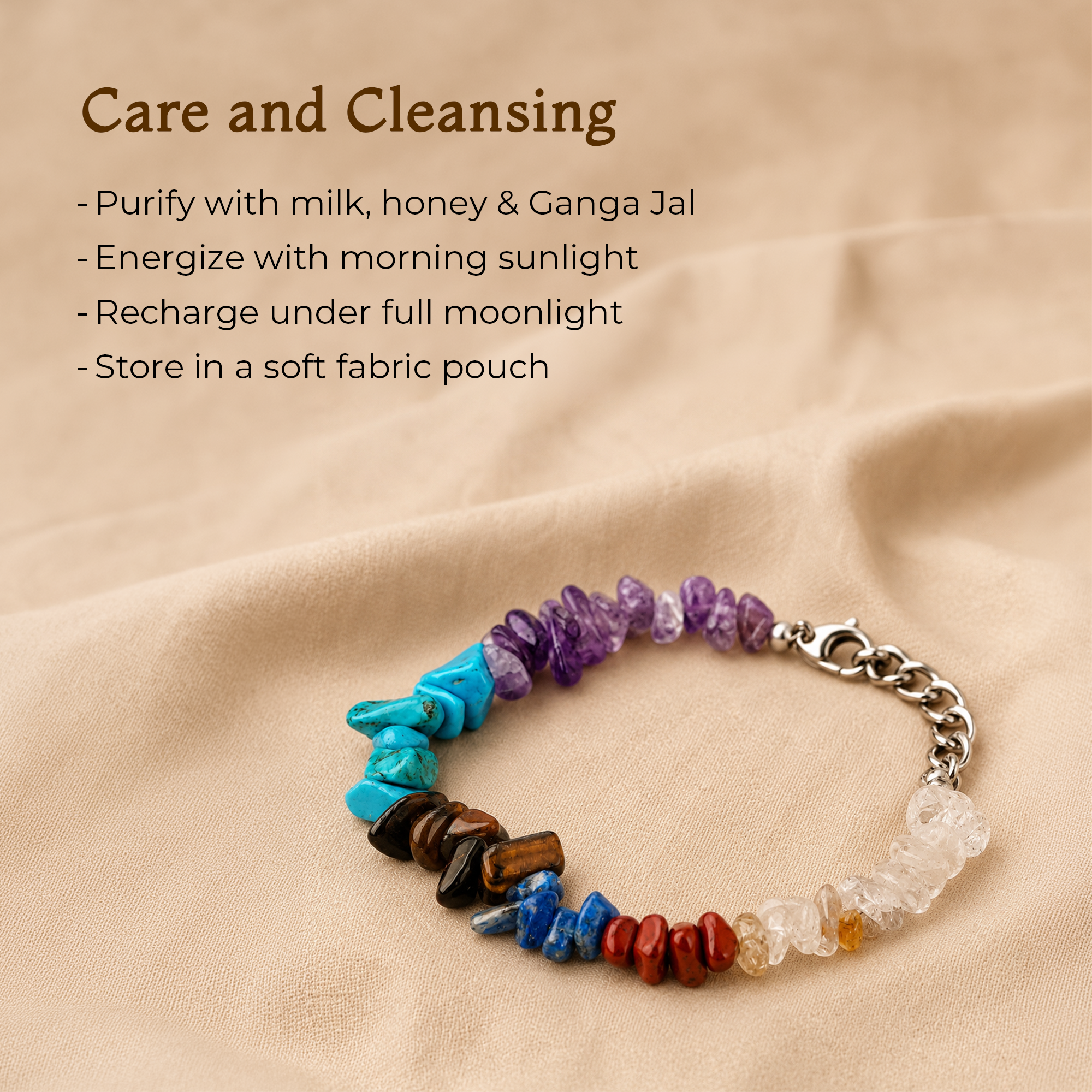 Multi-Stone Healing Chip Bracelet
