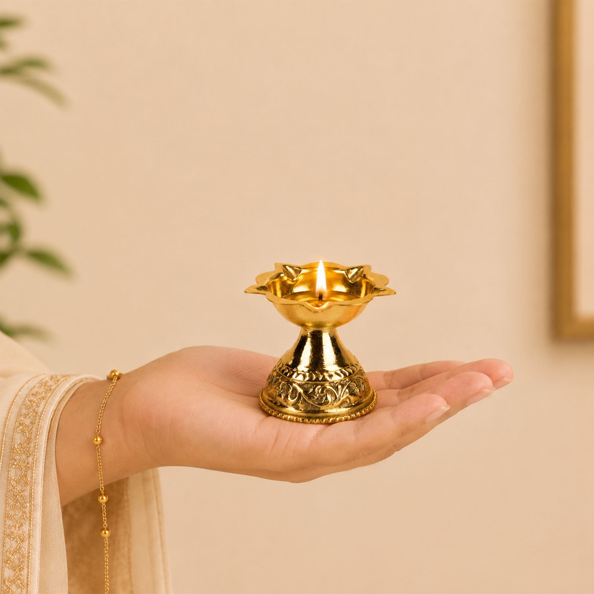 Padma Jyoti Brass Diya
