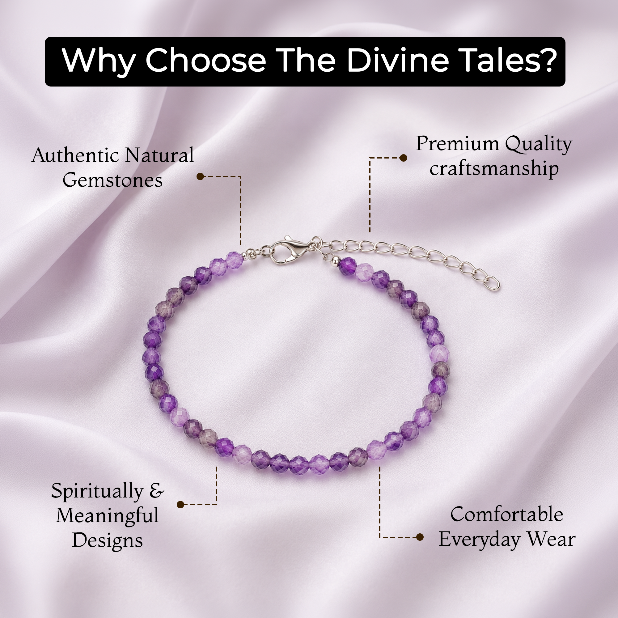 Amethyst Crystal Calming Bracelet