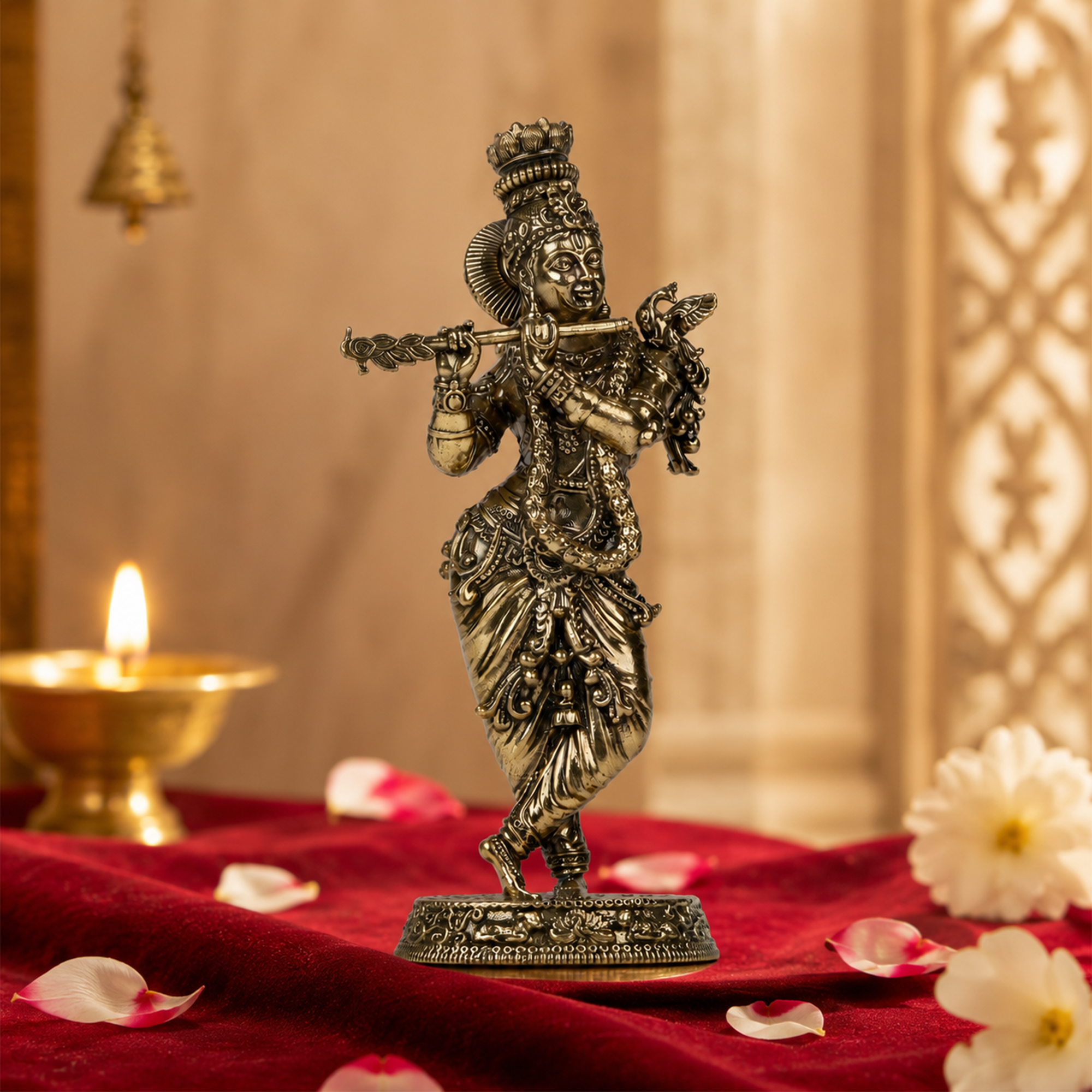 Lord Krishna Brass Idol