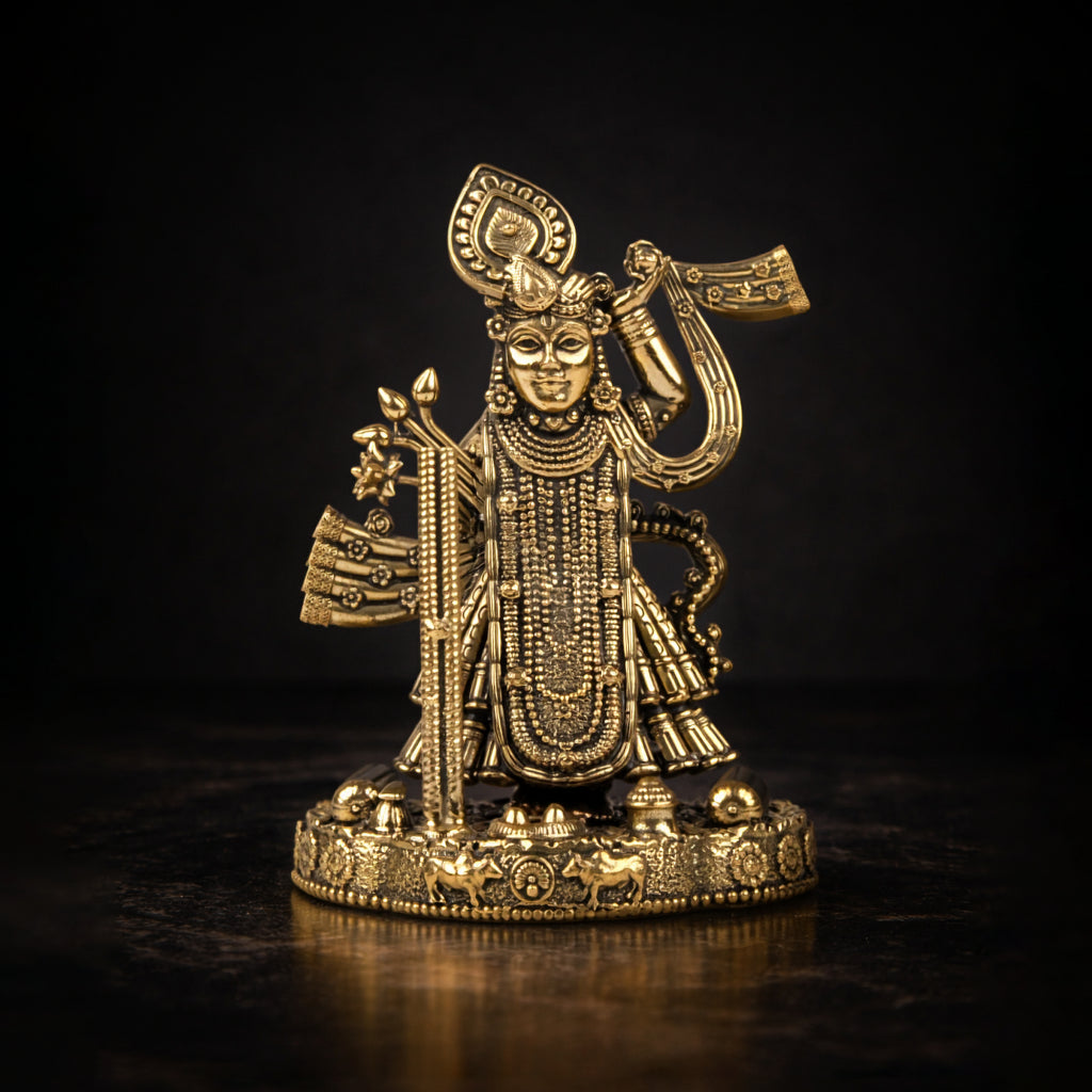 Brass Shrinathji Idol