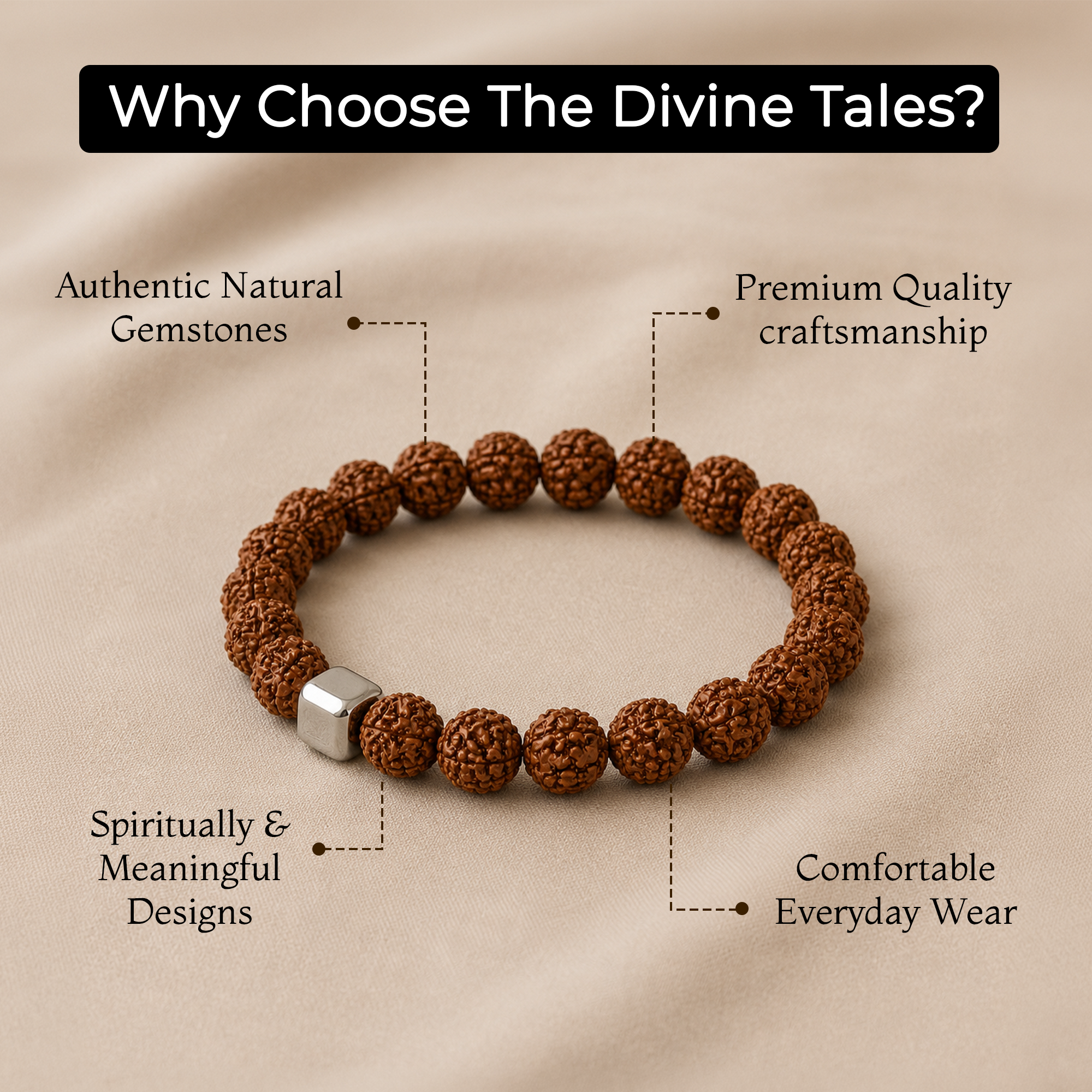 Handcrafted 5 Mukhi Rudraksha Bracelet