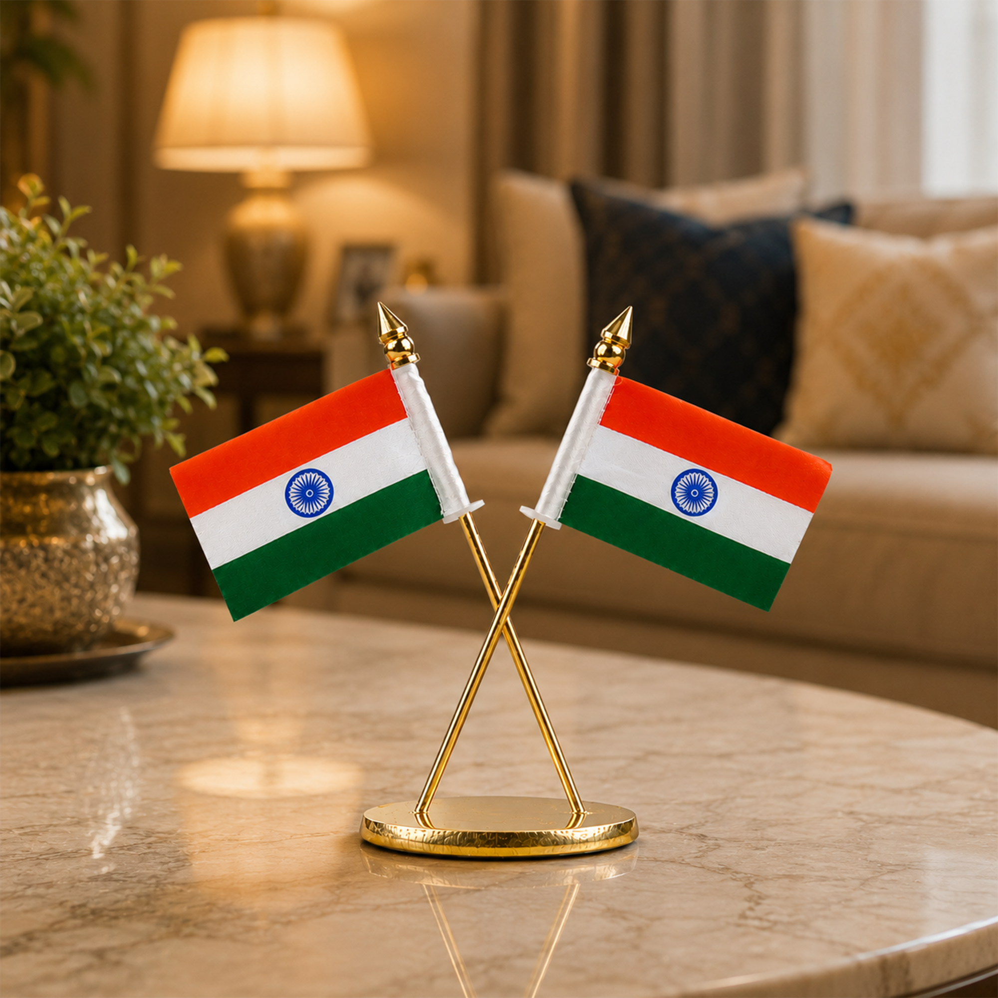 Brass Indian National Flag