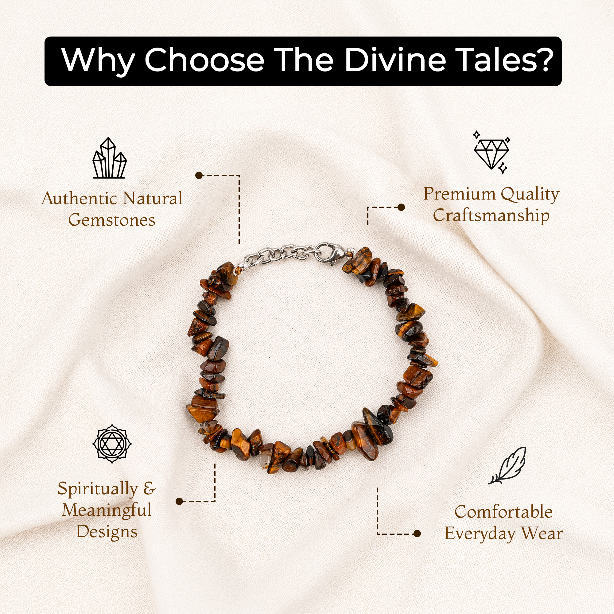 Tiger Eye Protection Chip Bracelet