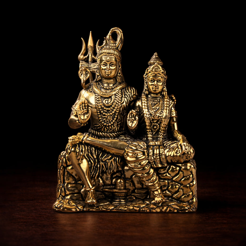 Brass Shiv Parwati Murti