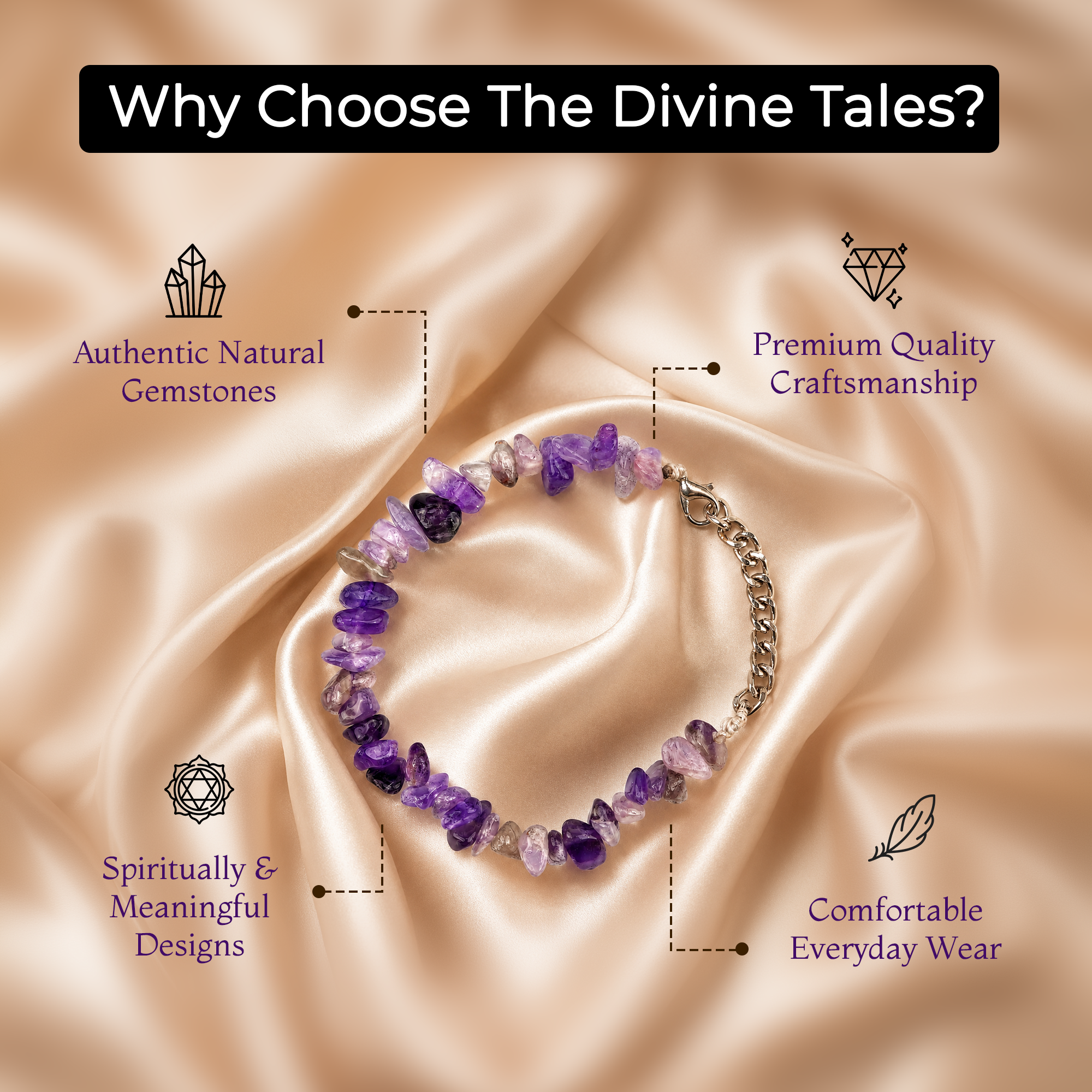 Amethyst Healing Stone Bracelet