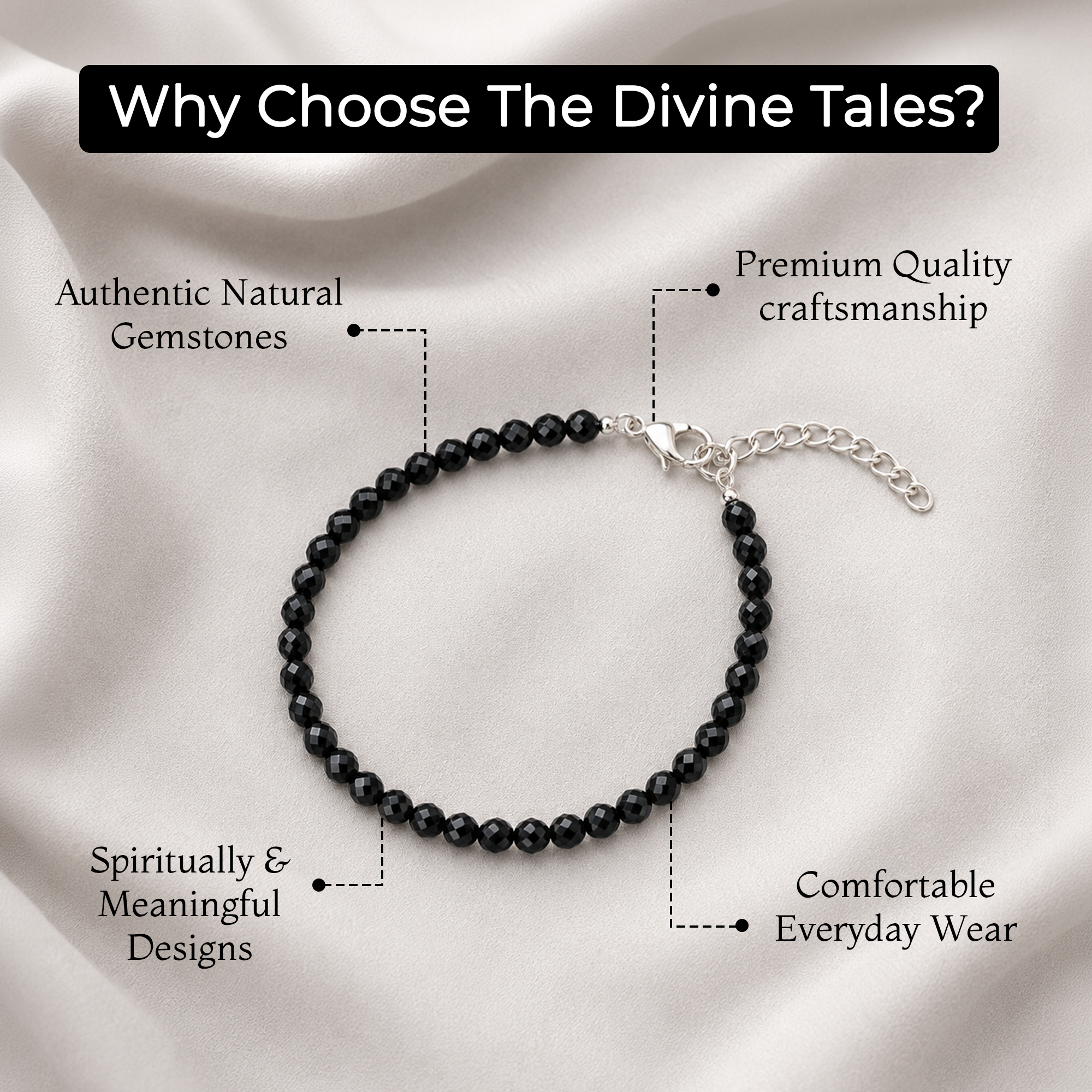 Handcrafted Black Spinel Bracelet