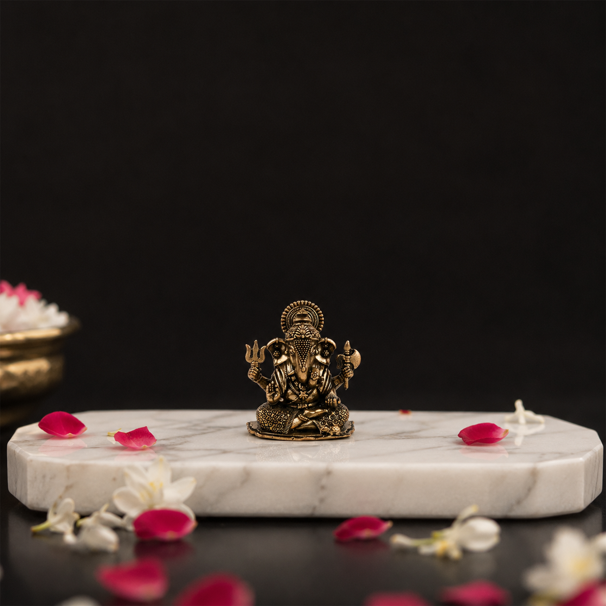Brass Dagdusheth Ganesh Idol