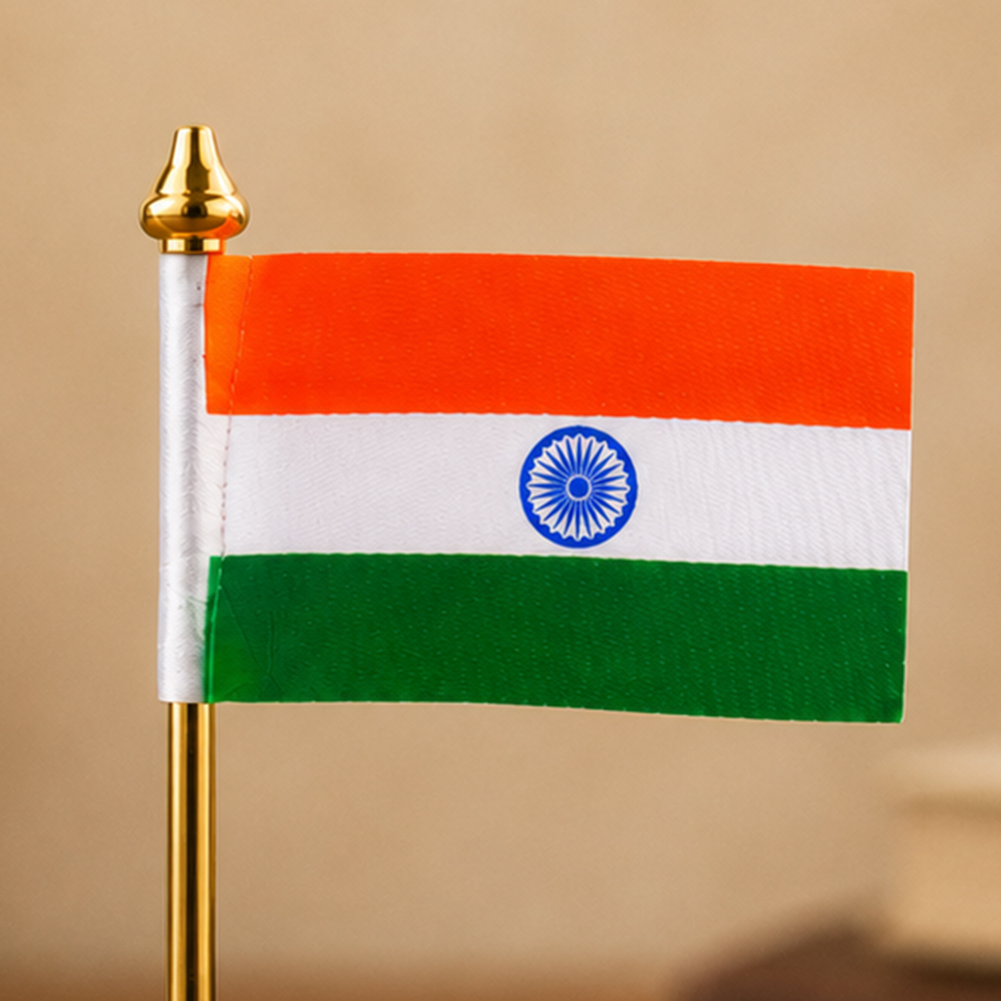 Indian Flag with Vandemataram Base