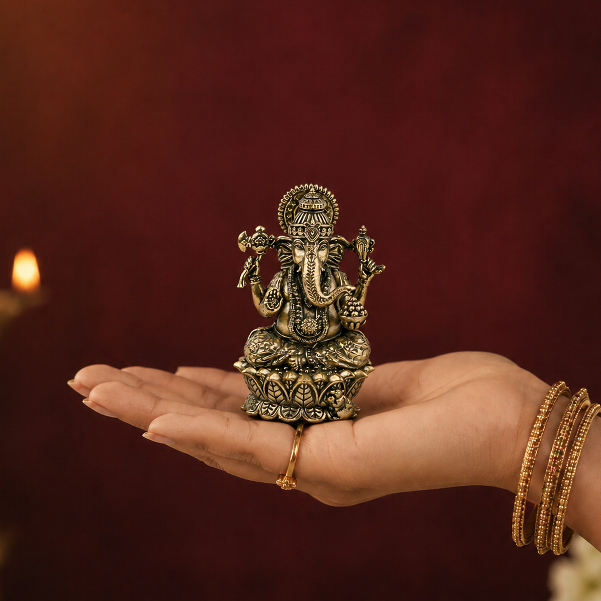 Lord Vinayaka Brass Idol