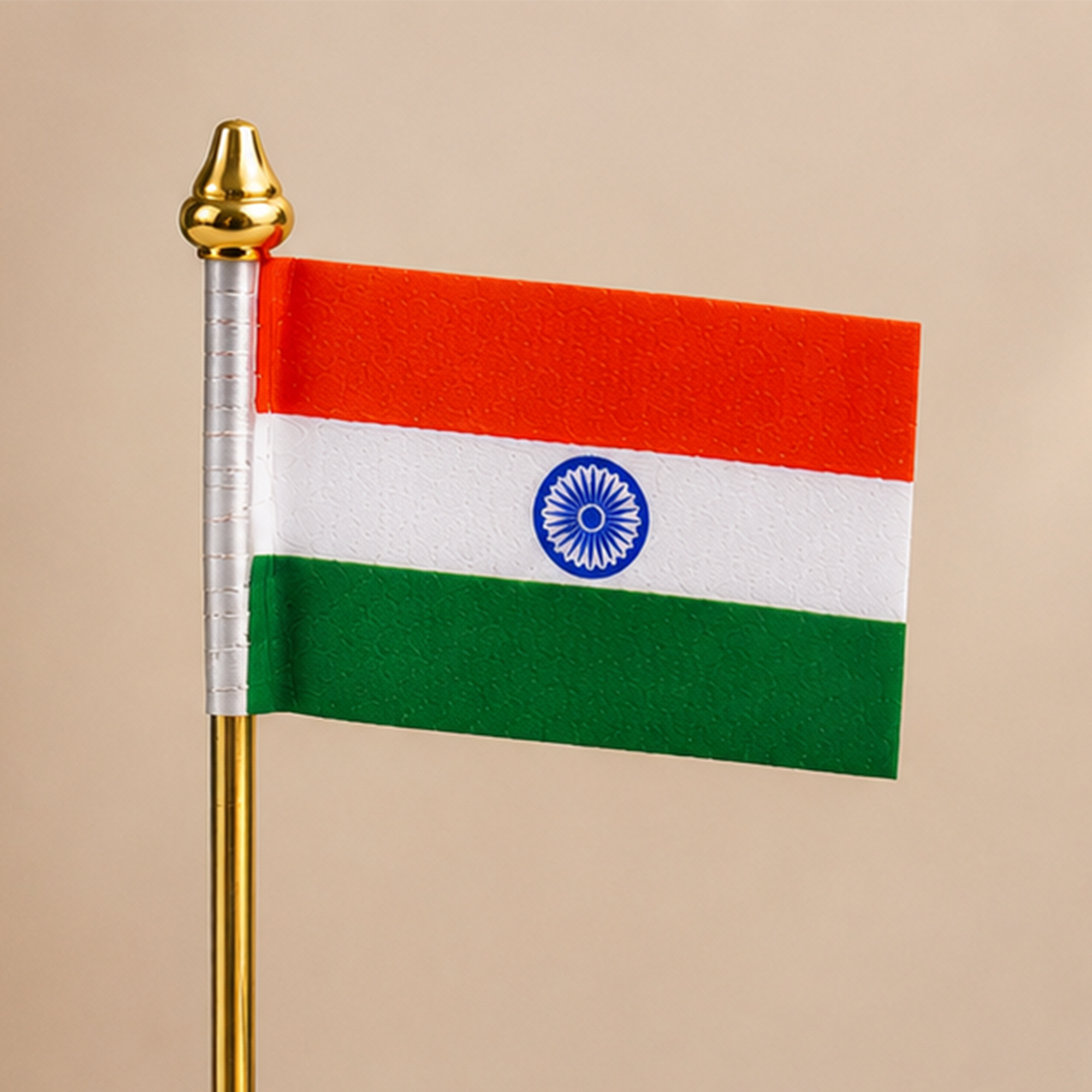 National Flag with Brass Stand