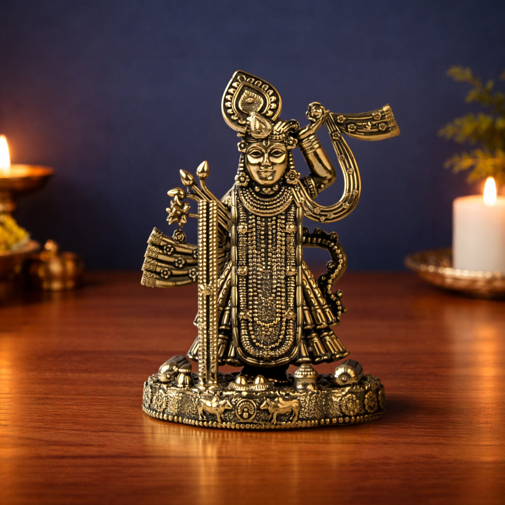 Brass Shrinathji Idol
