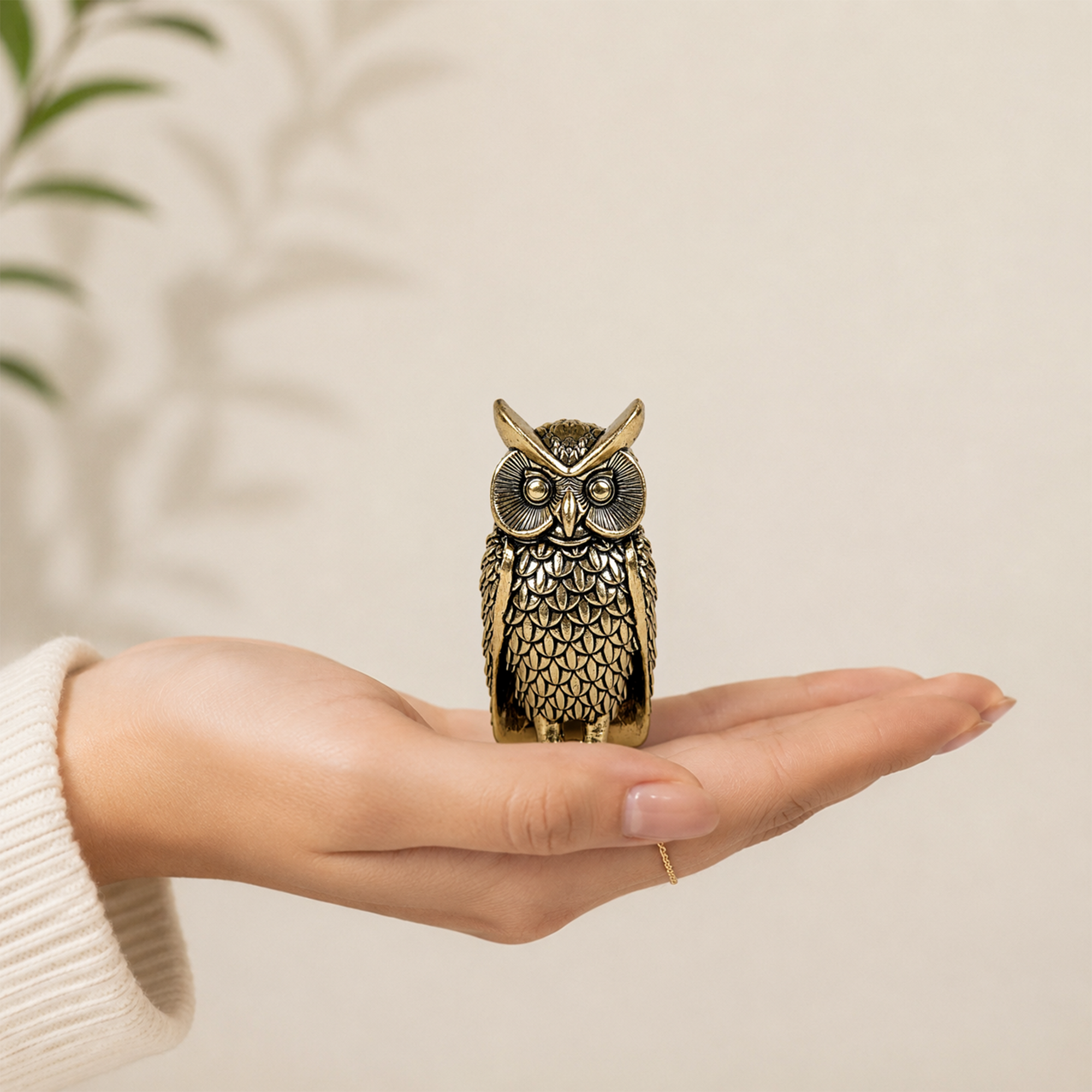 Prosperity Owl: Vastu Brass Idol