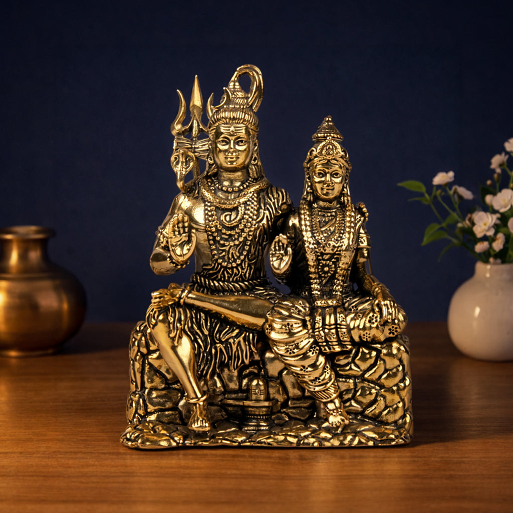 Brass Shiv Parwati Murti