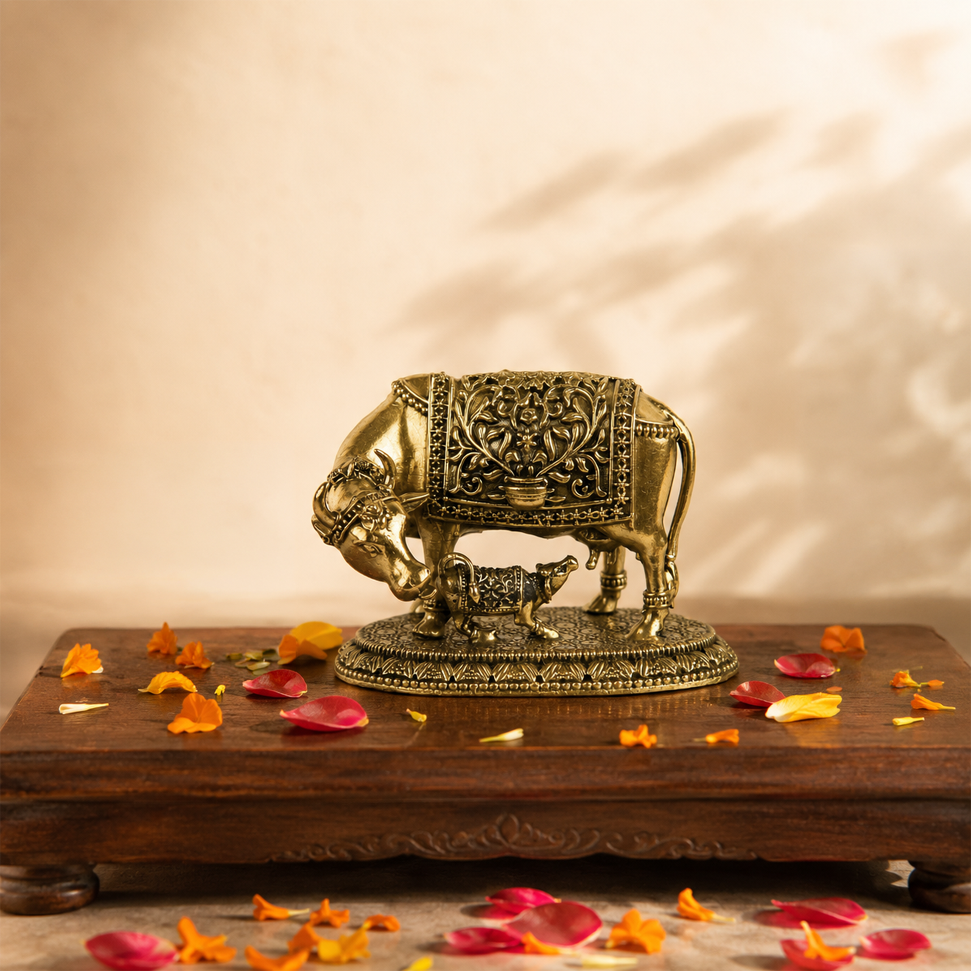 Kamdhenu Gau Mata Brass Murti