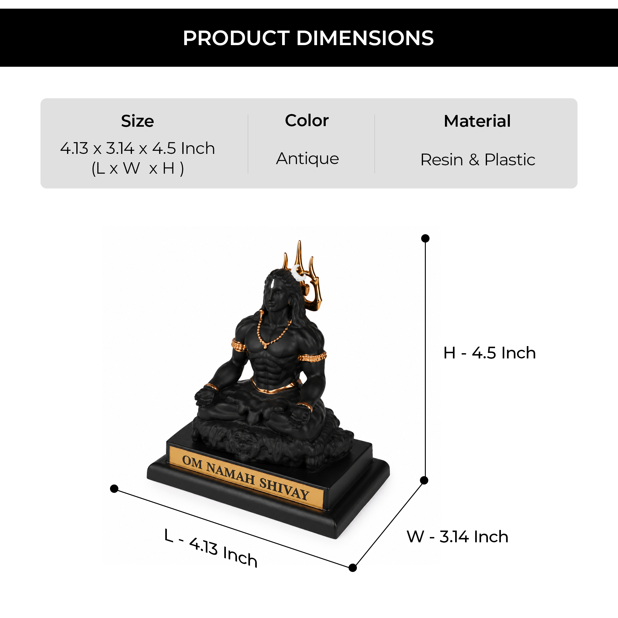 Meditating Adiyogi Idol