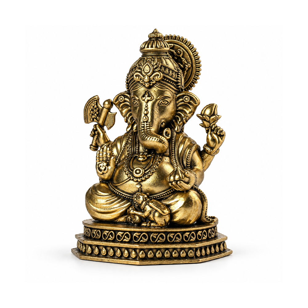 Brass Ganpati Bappa Idol