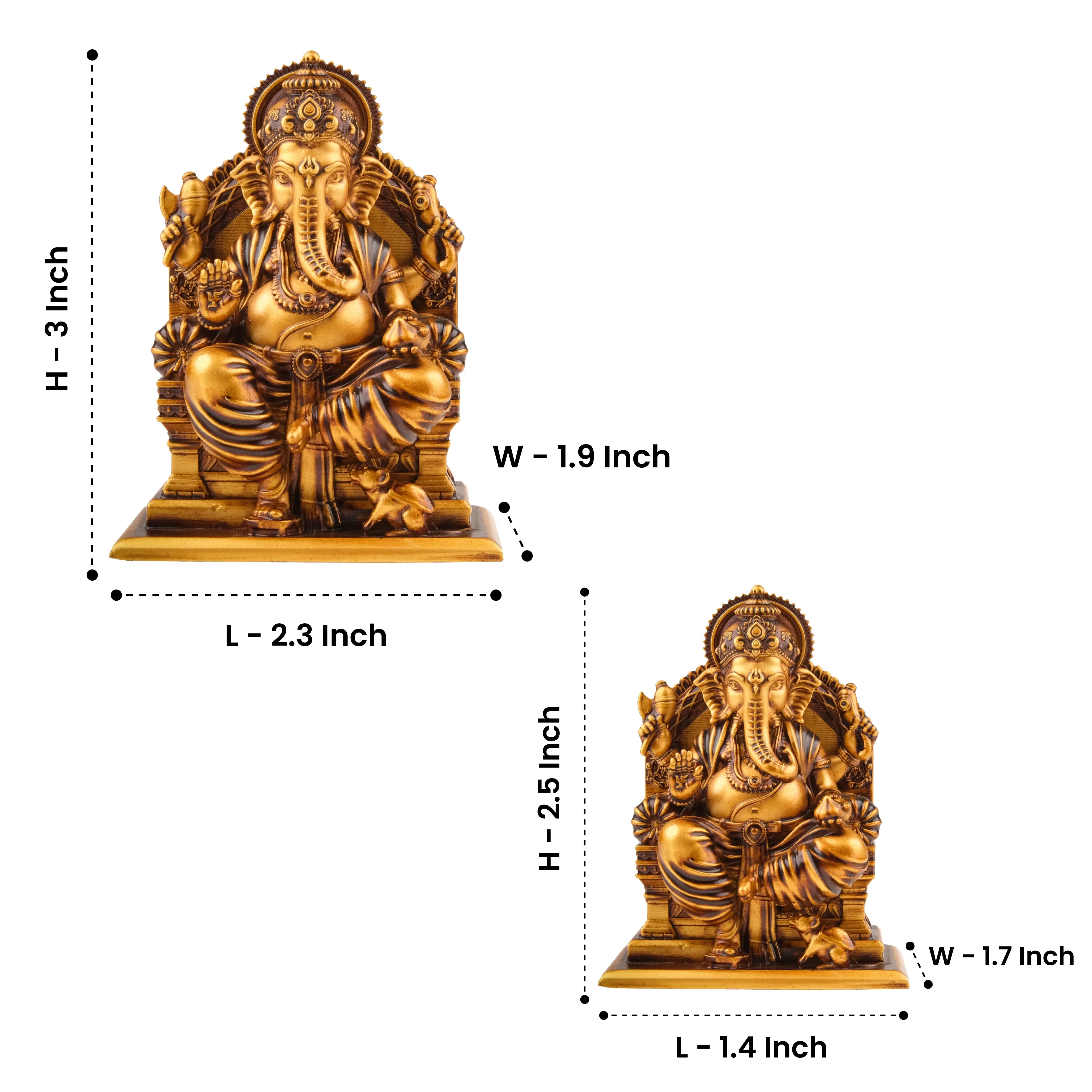 Lalitasana Ganesha Idol – Antique Finish Symbol of Divine Grace