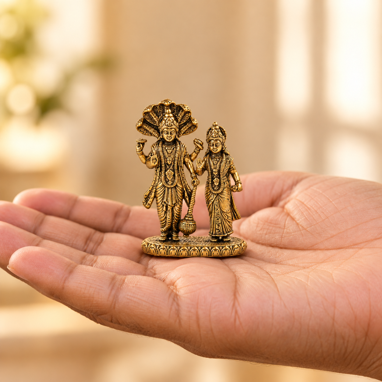 Brass Laxmi Narayana Idol