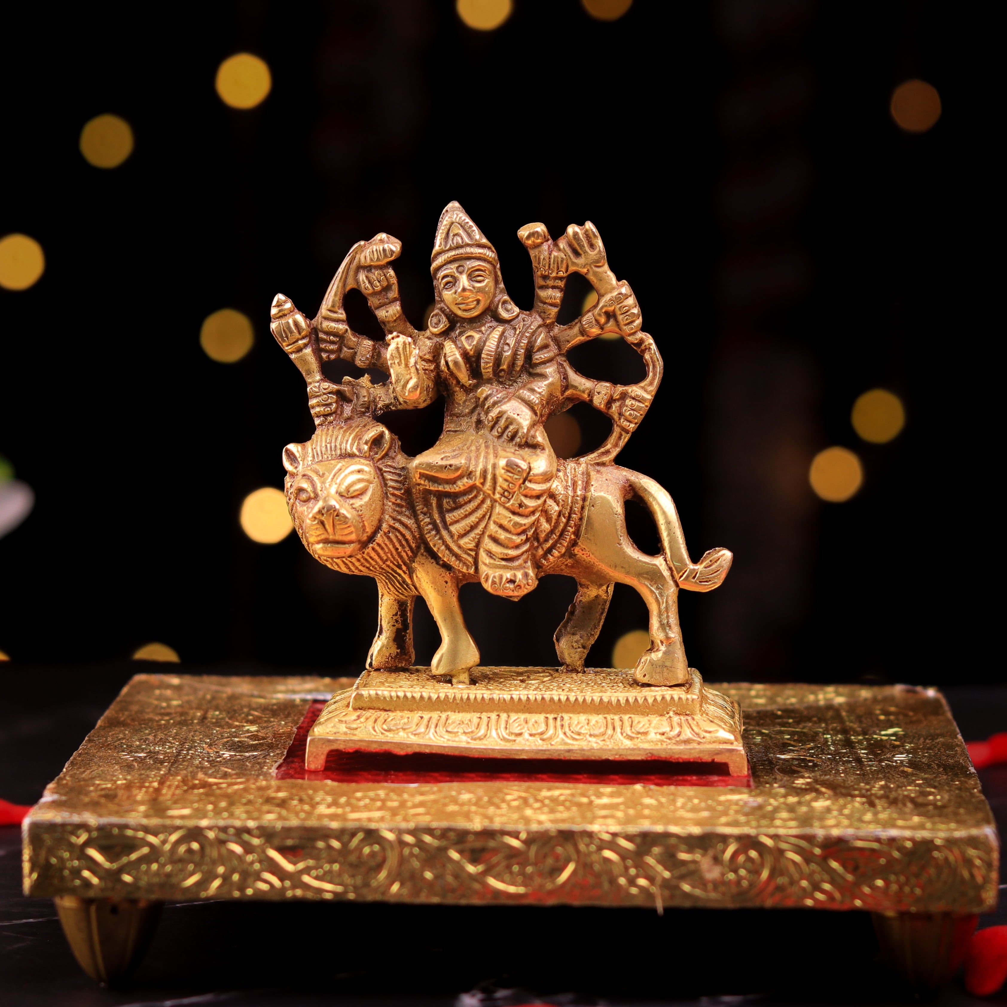 Brass Goddess Durga idol 5 CM
