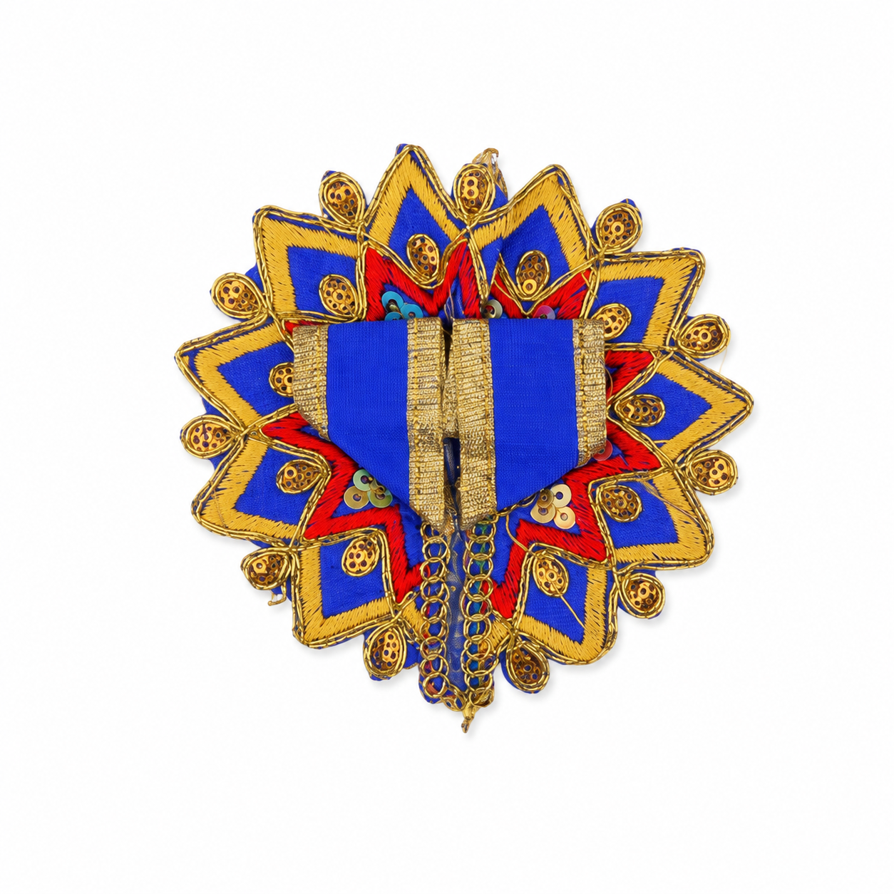 Floral Blue-Red Laddu Gopal Dress